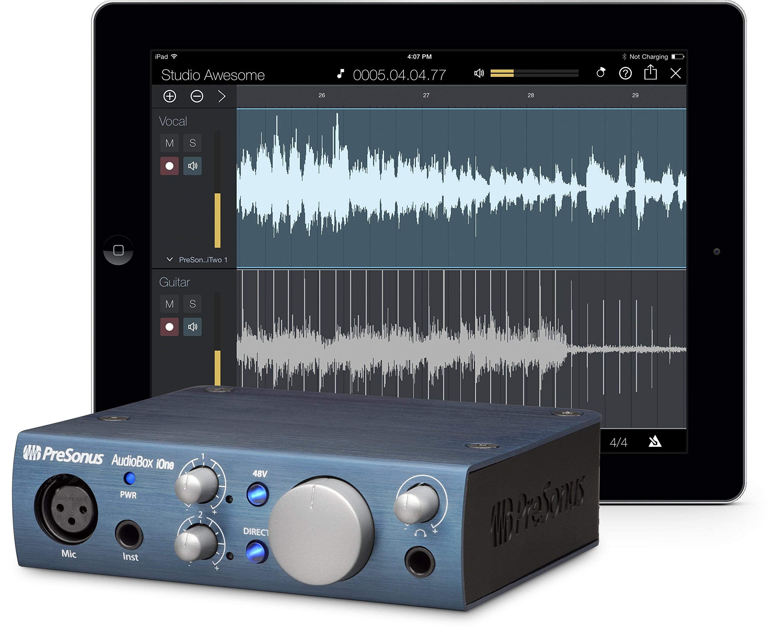 Presonus Audiobox Ione 2X2 Usb/Ipad Audio Interface With Studio One Artist And Ableton Live Lite Daw Recording Software