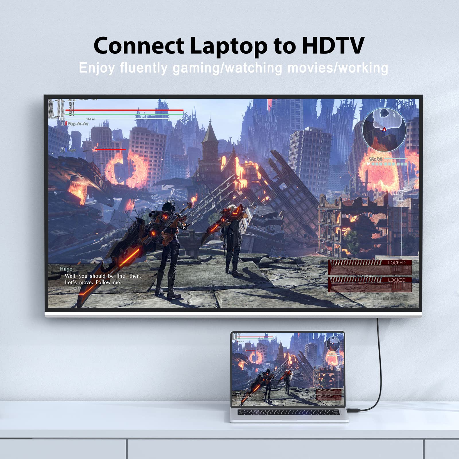 Dteedck Displayport Cable 10Ft 2 Pack, Dp Displayport Cable 10 Feet 1.2 [4K@60Hz, 2K@165Hz, 2K@144Hz] High Speed Cord For Monito