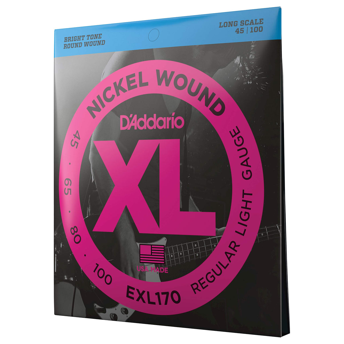 Daddario Bass Guitar Strings   Xl Nickel Bass Strings   Exl170   Perfect Intonation, Consistent Feel, Powerful Durability   For 