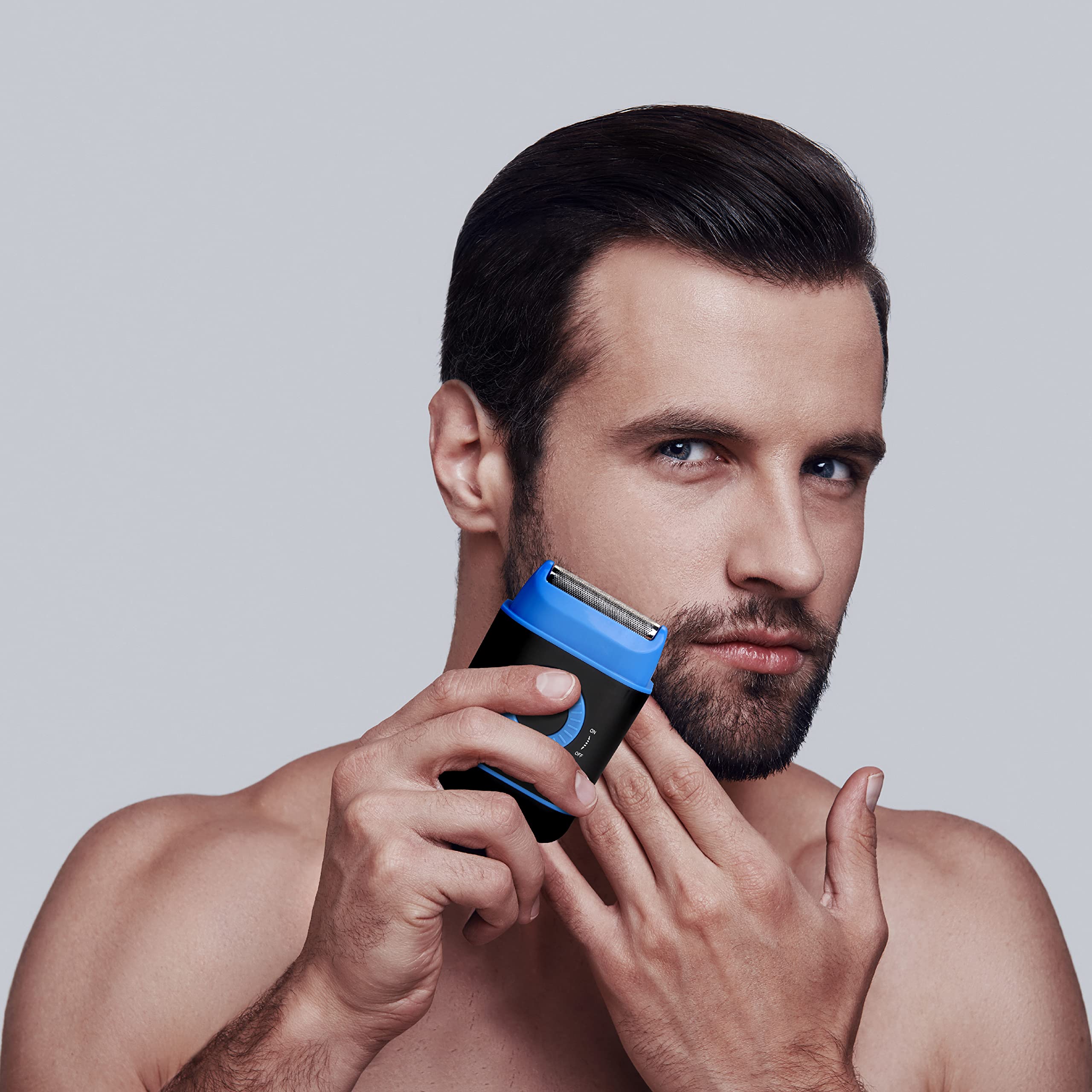 Groom Essentials Travel Foil Shaver For Men, Mens Electric Shaver Pop Up Precision Beard Trimmer For Men, Electric Razor For Men