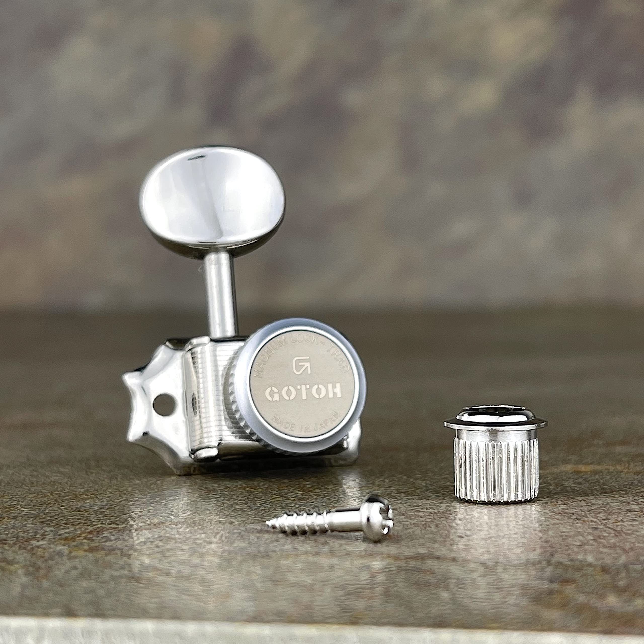 Gotoh Locking Tuners - 6 In A Line - Magnun Lock Trad (Mg-T) - Nickel