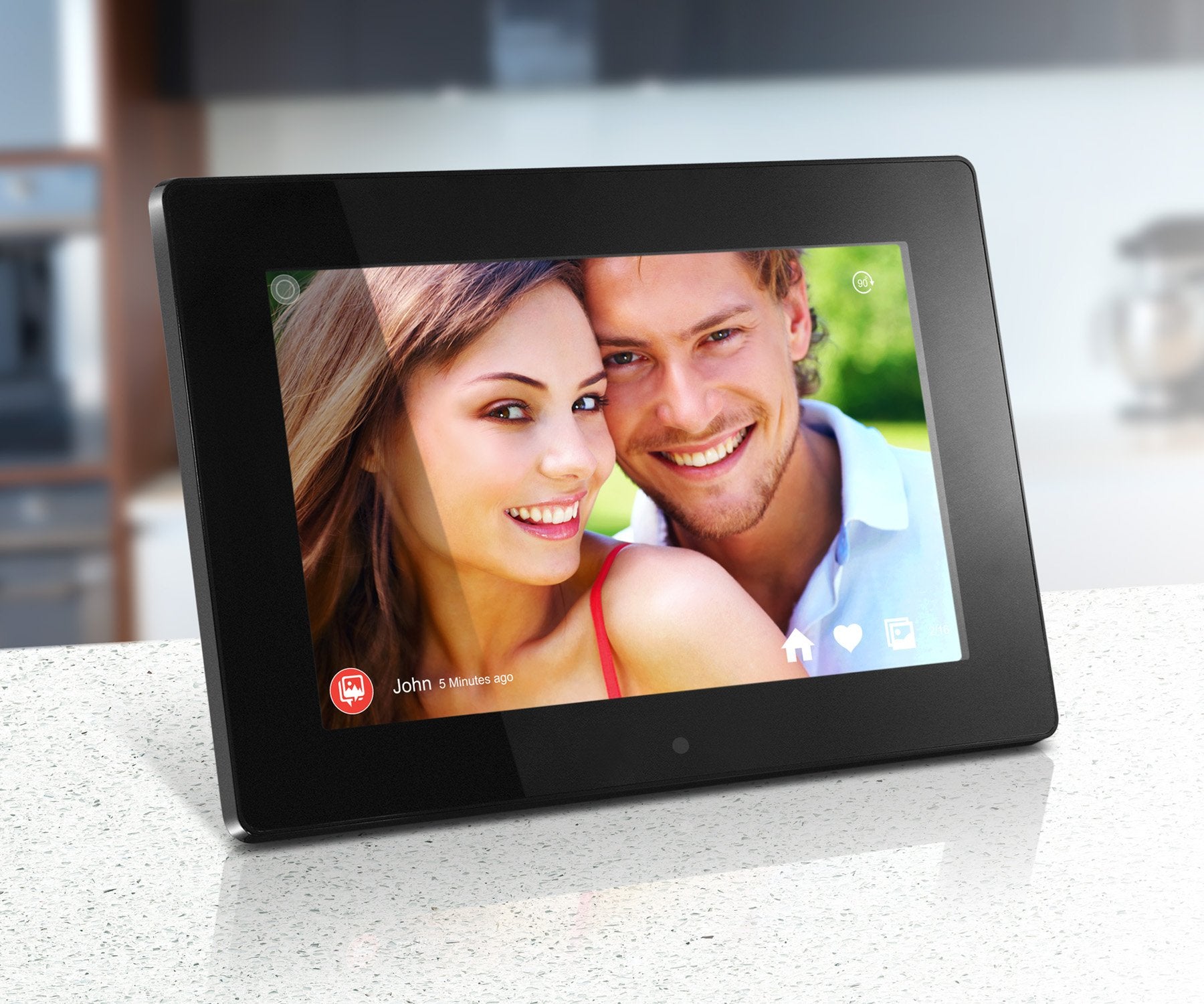 Aluratek 10'' Wifi Digital Photo Frame W/ Touchscreen Ips Display, 32Gb Mem, 1280 X 800 Res, Easy Setup To Share Photo/Video Wir