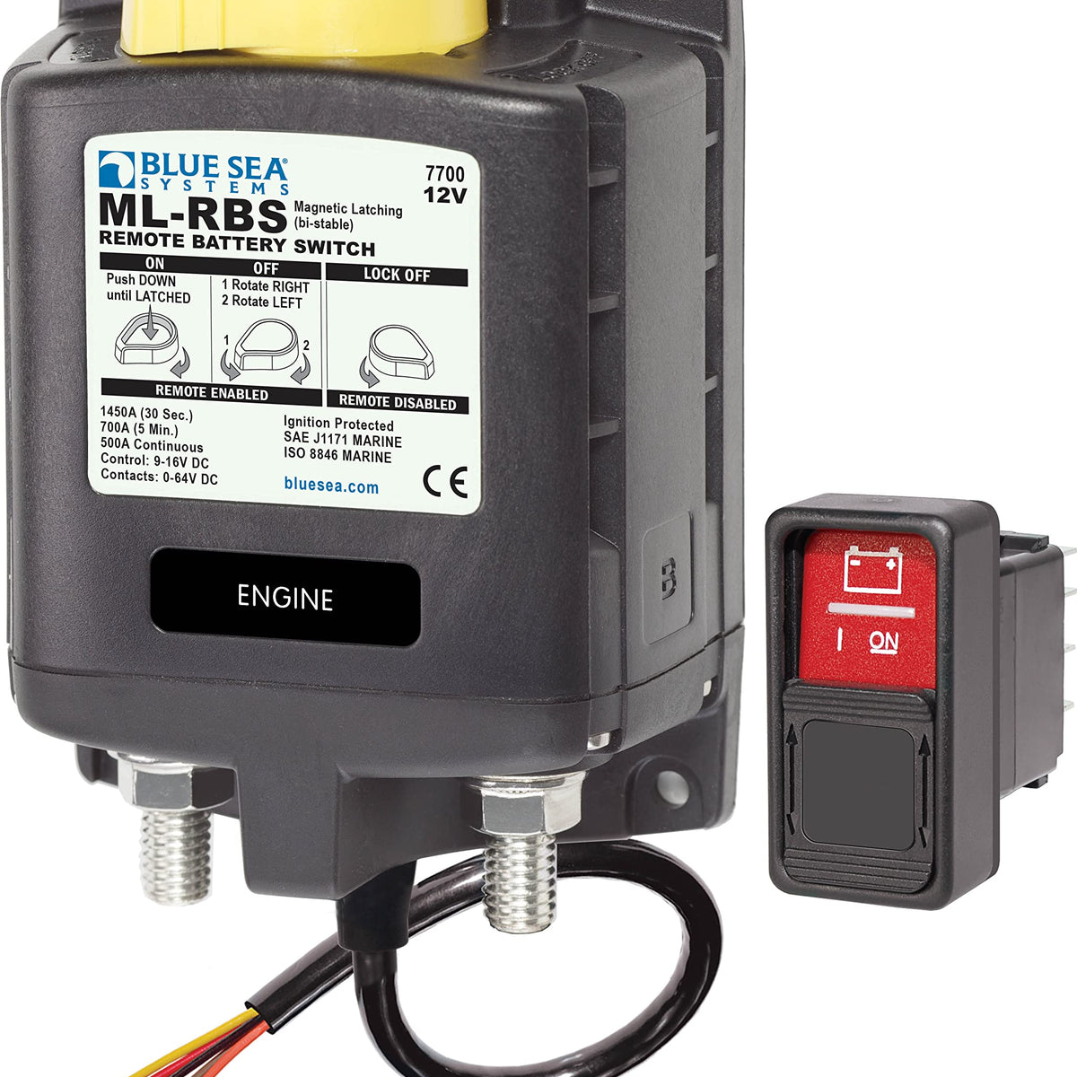 Blue Sea Systems Remote Batt Sw, 12VDC, Manual Back-Up – Electroeshop