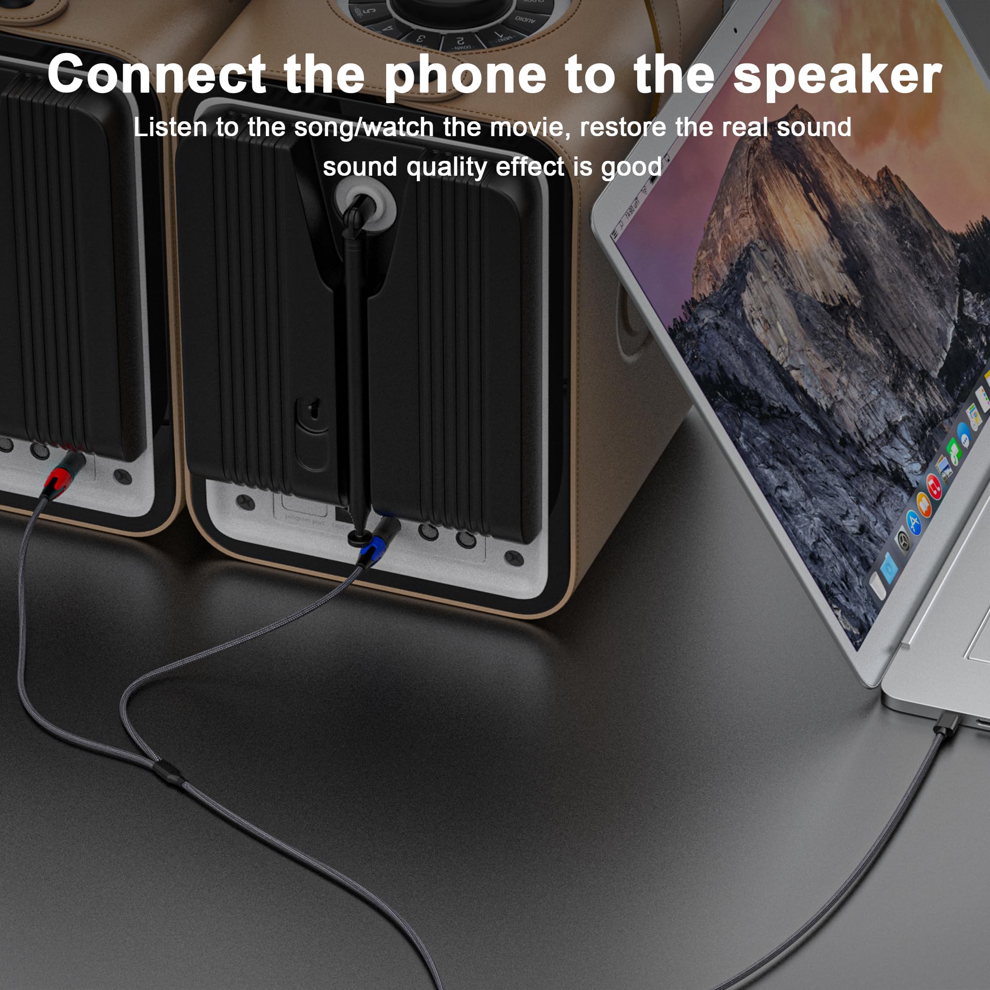 Usb A To Dual Xlr Male Audio Cable And Sterro Power Amplifier Cable, 3.3 Foot, 1 Pack, Black, Prefossional For Pc, Mixer, Tablet