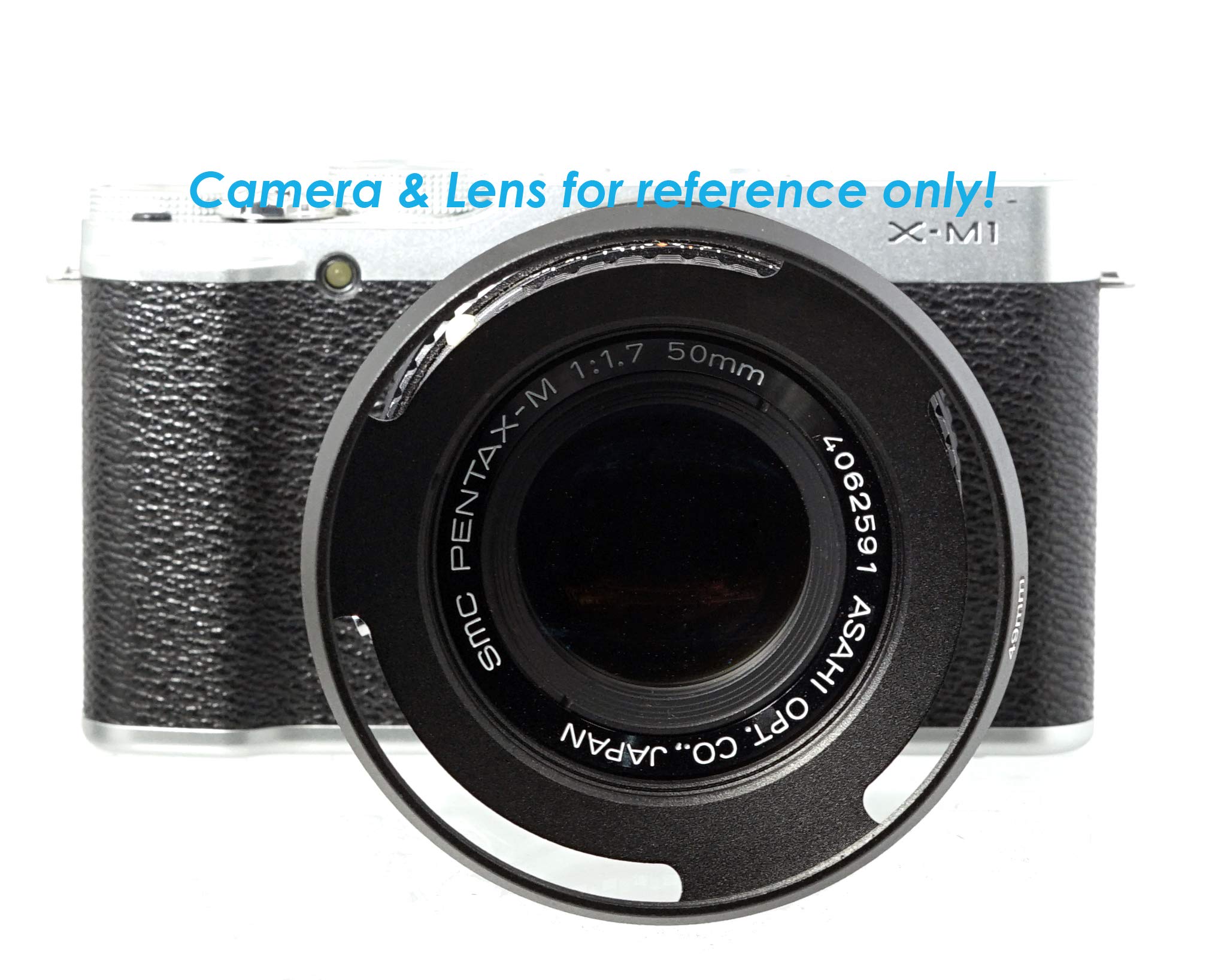 Fotasy 46Mm Slim Low Profile Designed Metal Curved Metal Screw In Lens Hood Shade For Leica Leitz Voigtlander Canon Fuji Nikon O