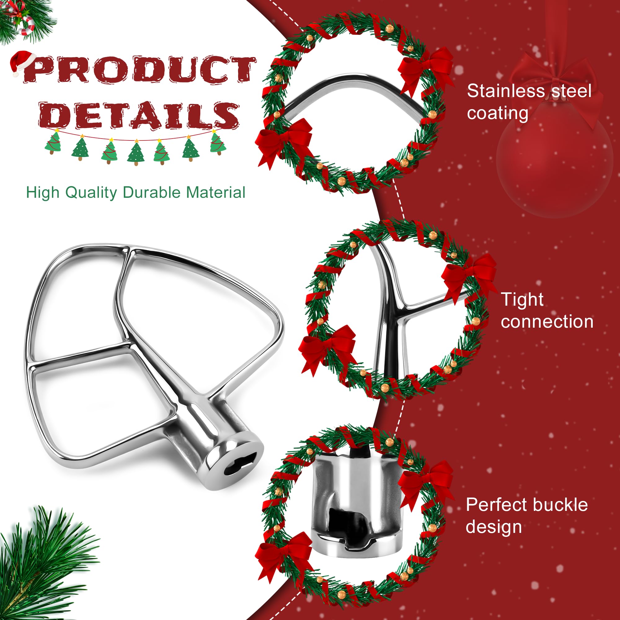 Flat Beater K45B Stainless Steel Attachment  Stainless Steel K45B Kitchen Mixer Paddle Attachment Perfectly Fit For 4.5 Qt Tilt