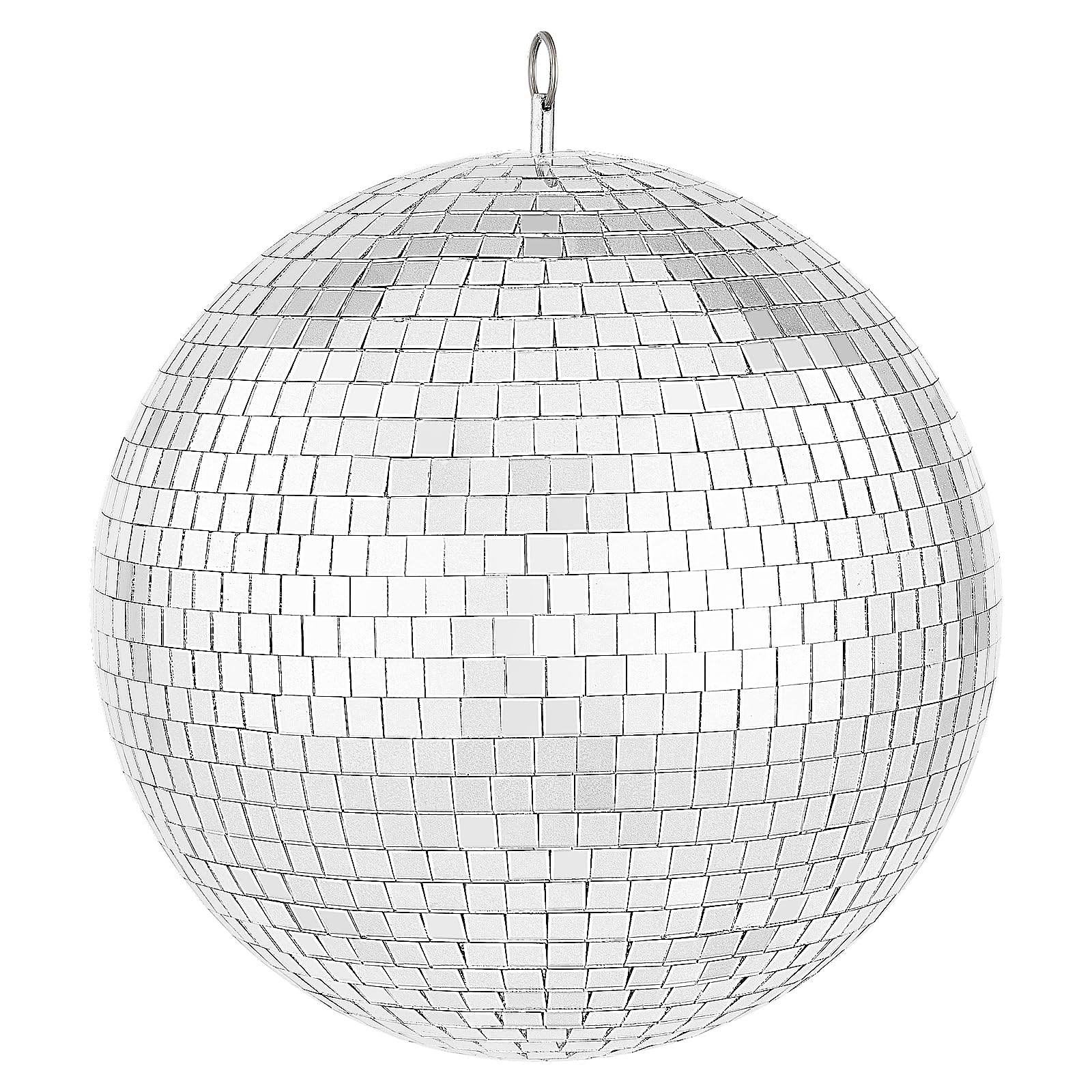 VEVOR Mirror Disco Ball, 12 Inch Mirror Ball with Hanging Ring, Lightning Disco Ball Party Decorations, Ideal for DJ Club, Stage