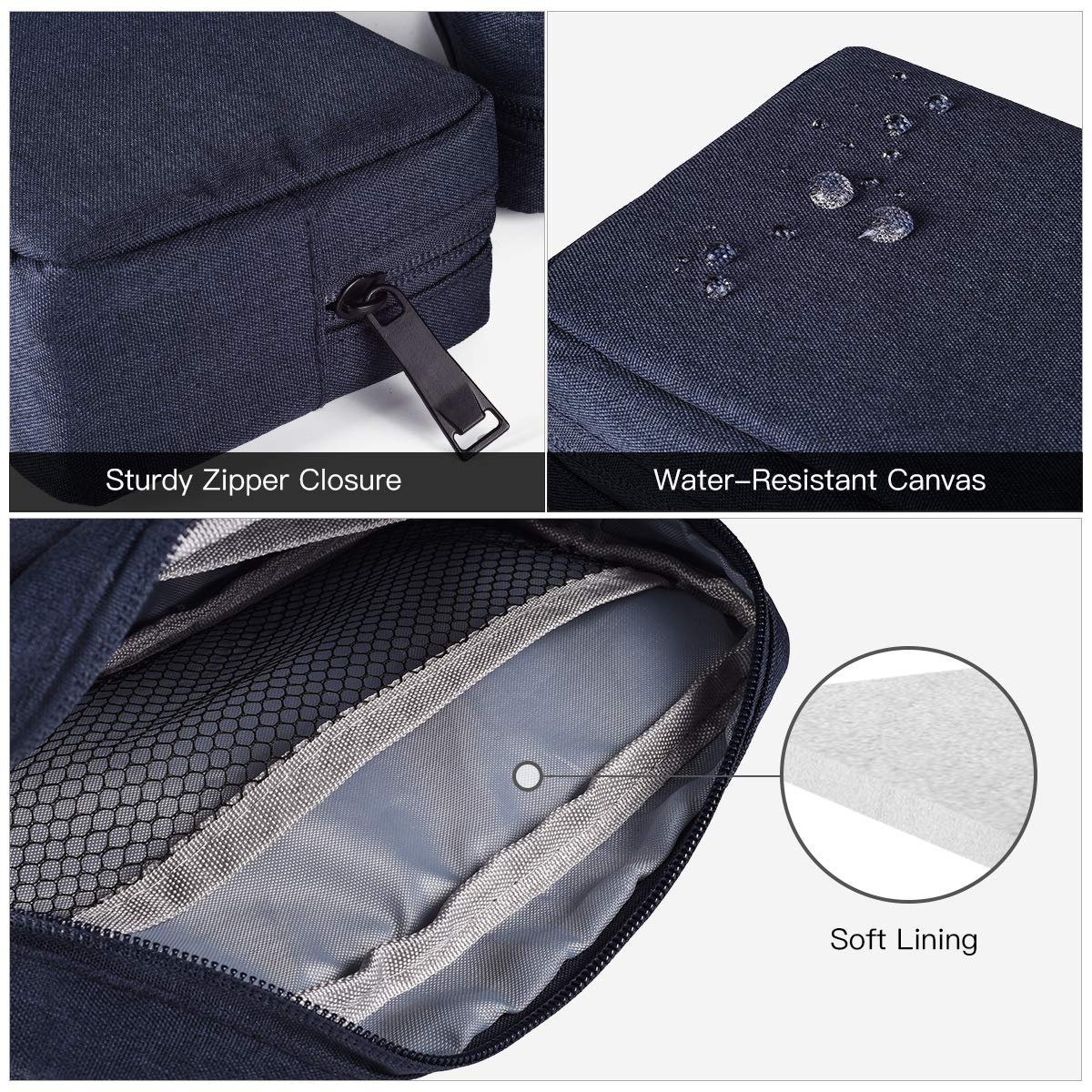 2 Pack Portable Storage Pouch Bag, Universal Electronics Accessories Case Cable Organizer Compatible With Hard Drive, Laptop Mou