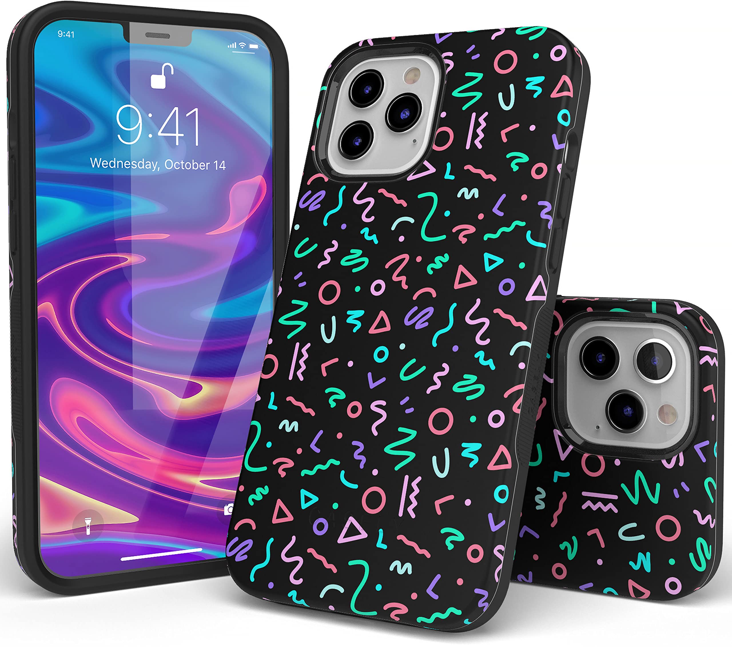 Casely Iphone 12 Pro Max Case | Compatible With Magsafe | Always Vibing | Glow In The Dark Retro Case