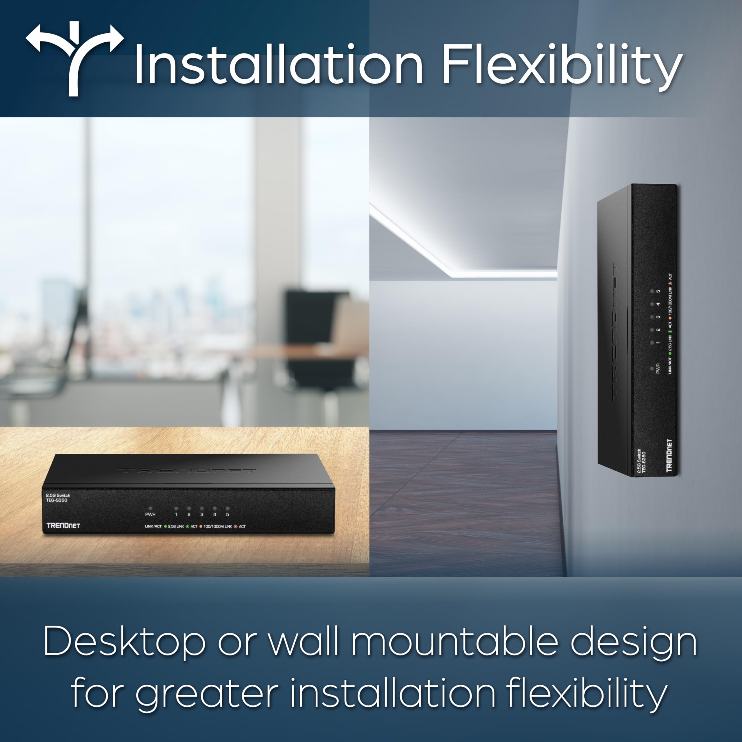 Trendnet 5 Port Unmanaged 25G Switch, 5 X 25Gbase T Ports, 25Gbps Switching Capacity, Backwards Compatible With 10 100 1000Mbps