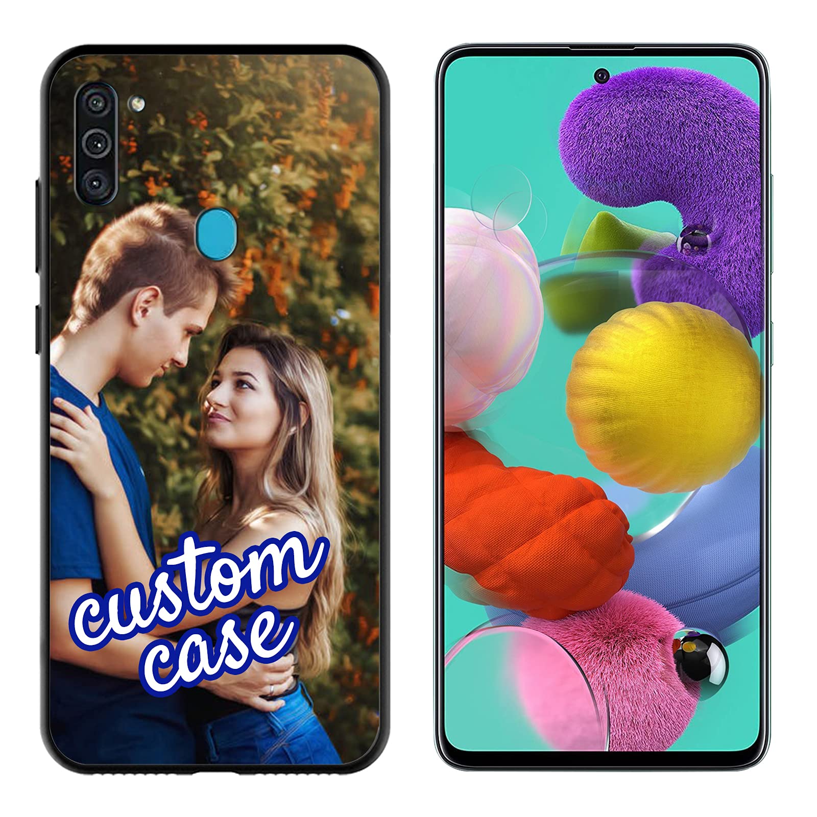 Nsipan Customized Case for Samsung Galaxy A11 Personalised Gifts Presents for Boyfriend Girlfriend Dad Mom Custom Photo Phone Ca