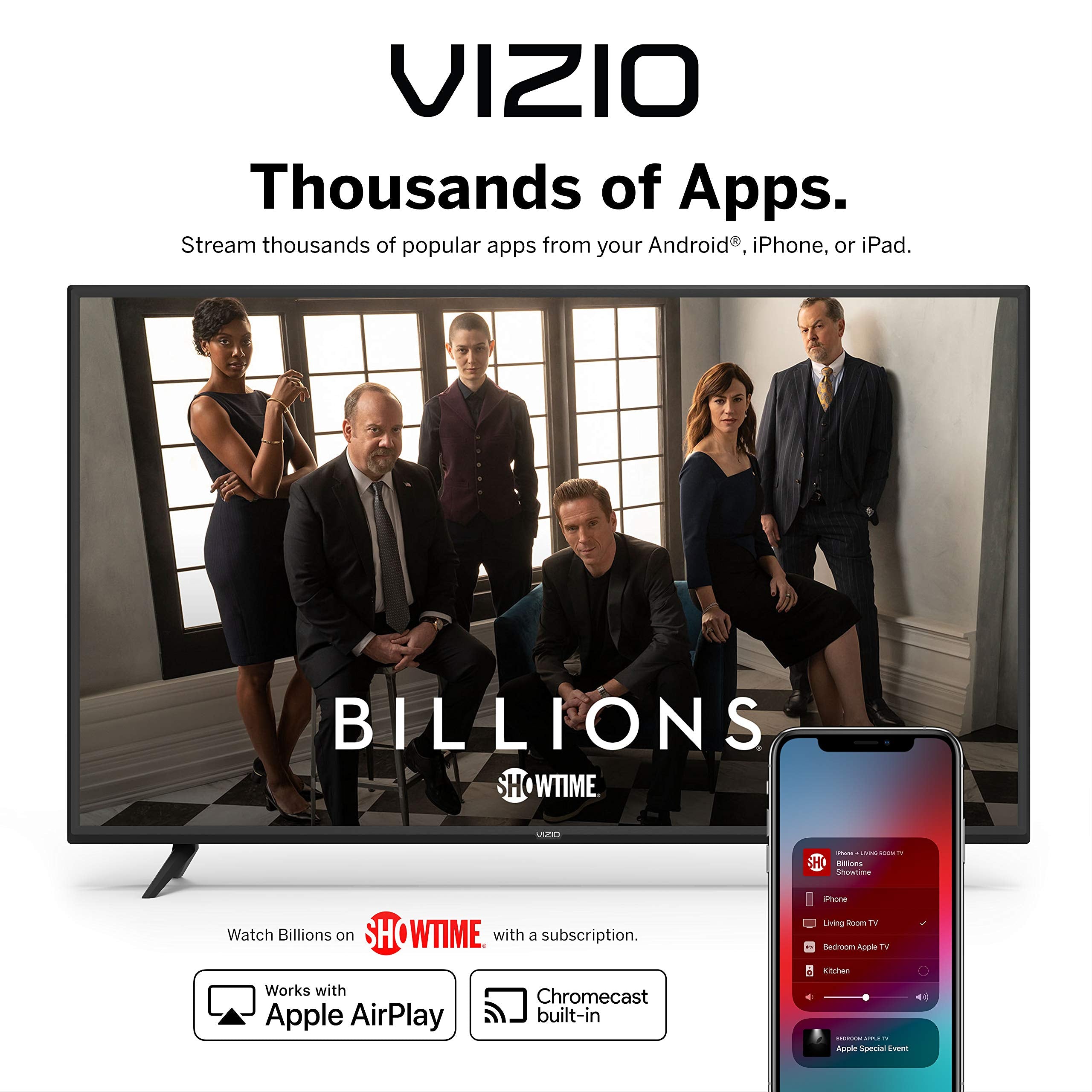 Vizio 43 Inch 4K Smart Tv, V Series Uhd Hdr Television With Apple Airplay And Chromecast Built In