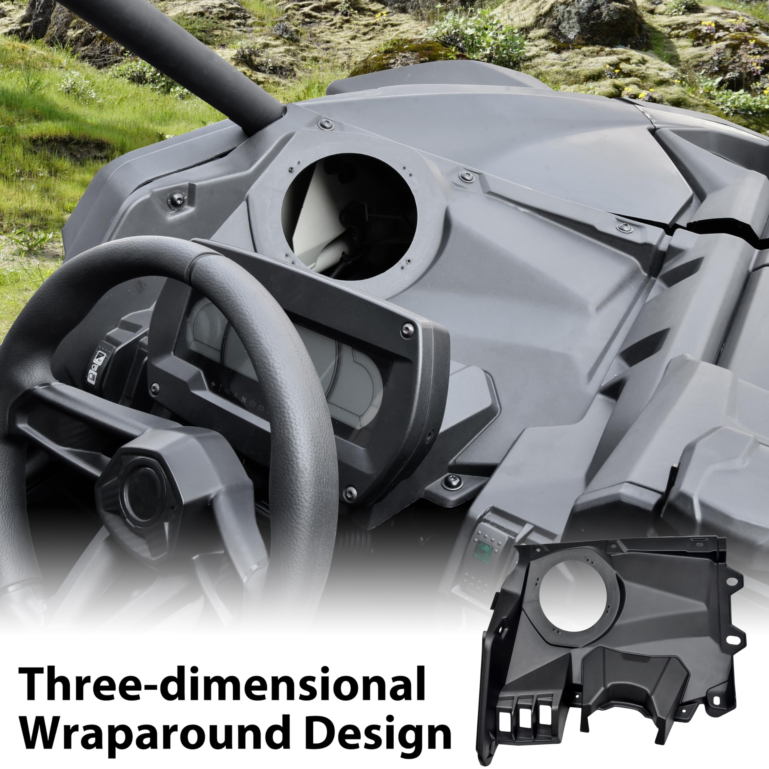 Sautvs Front Dash Speaker Mount For Can Am X3, Front 6.5 Inch Speaker Enclosure Panels For 2017 2024 Can Am Maverick X3 / X3 Max