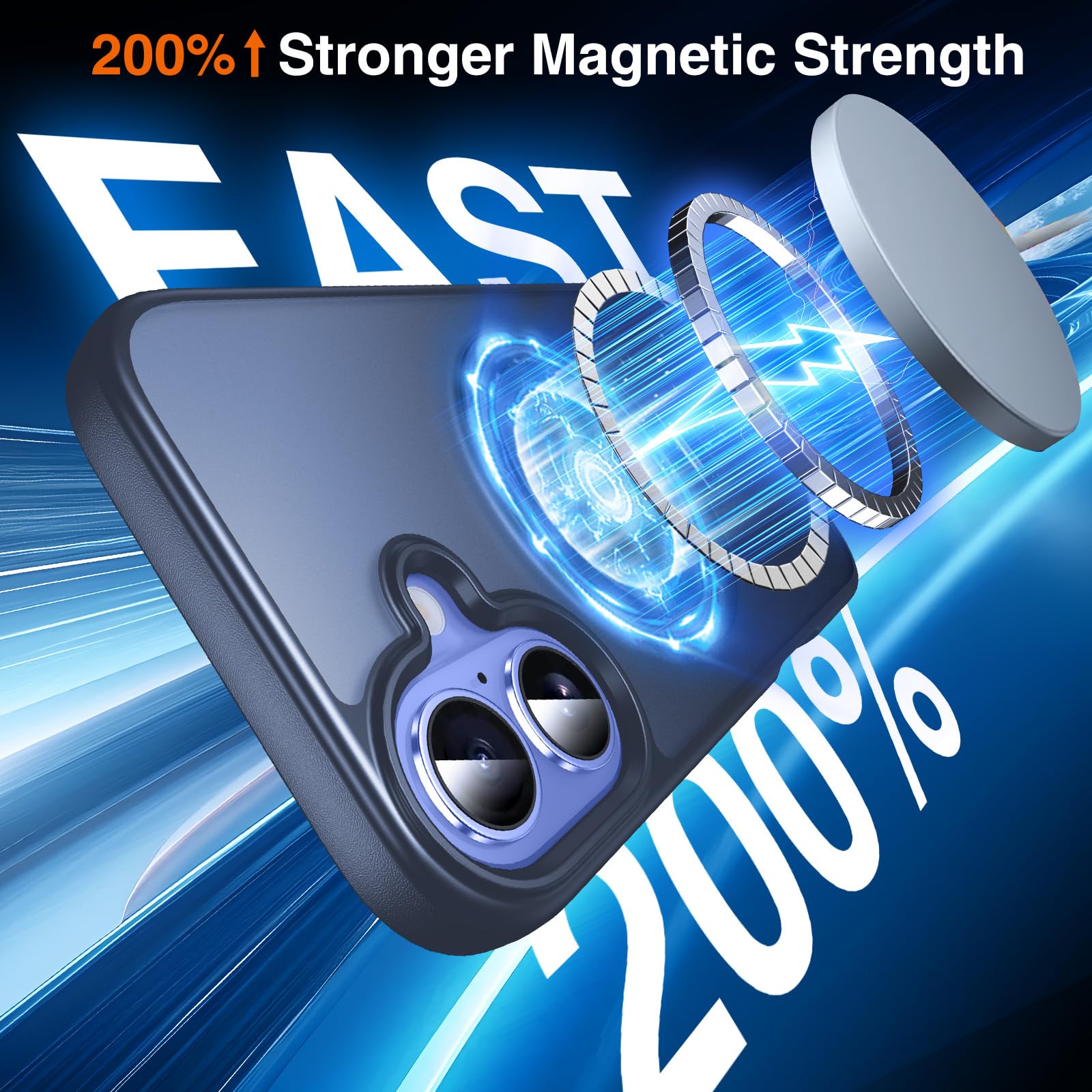 Chicfun 360 O-Ring Magstander For Iphone 16 Case With Magnetic Kickstand Ring Holder [Compatible With Magsafe][360Rotate Stand R