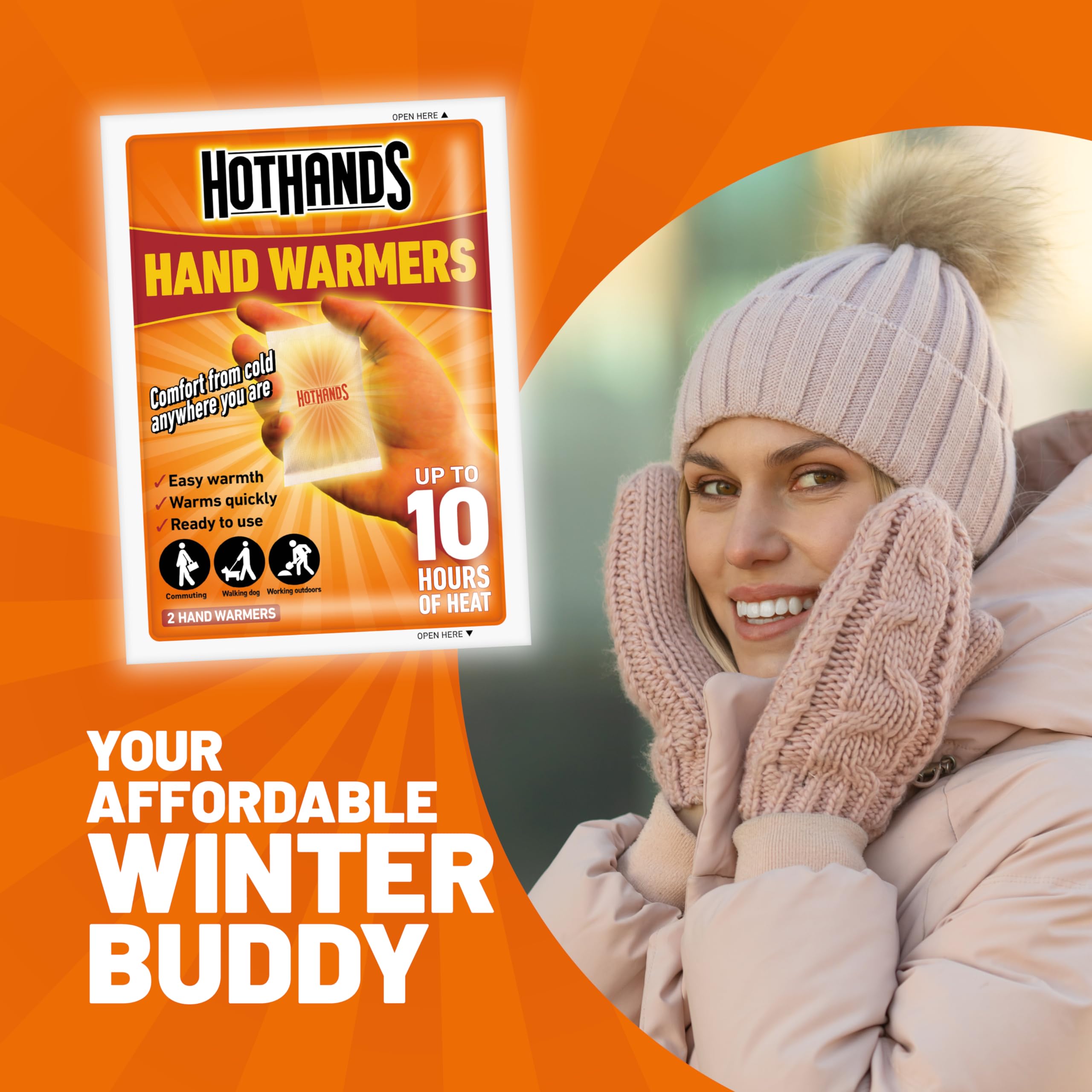 Hothands Hand Warmers Value Pack   Pack Of 2 (5 Pairs Each)   10 Hours Of Heat   Air Activated   Ready To Use