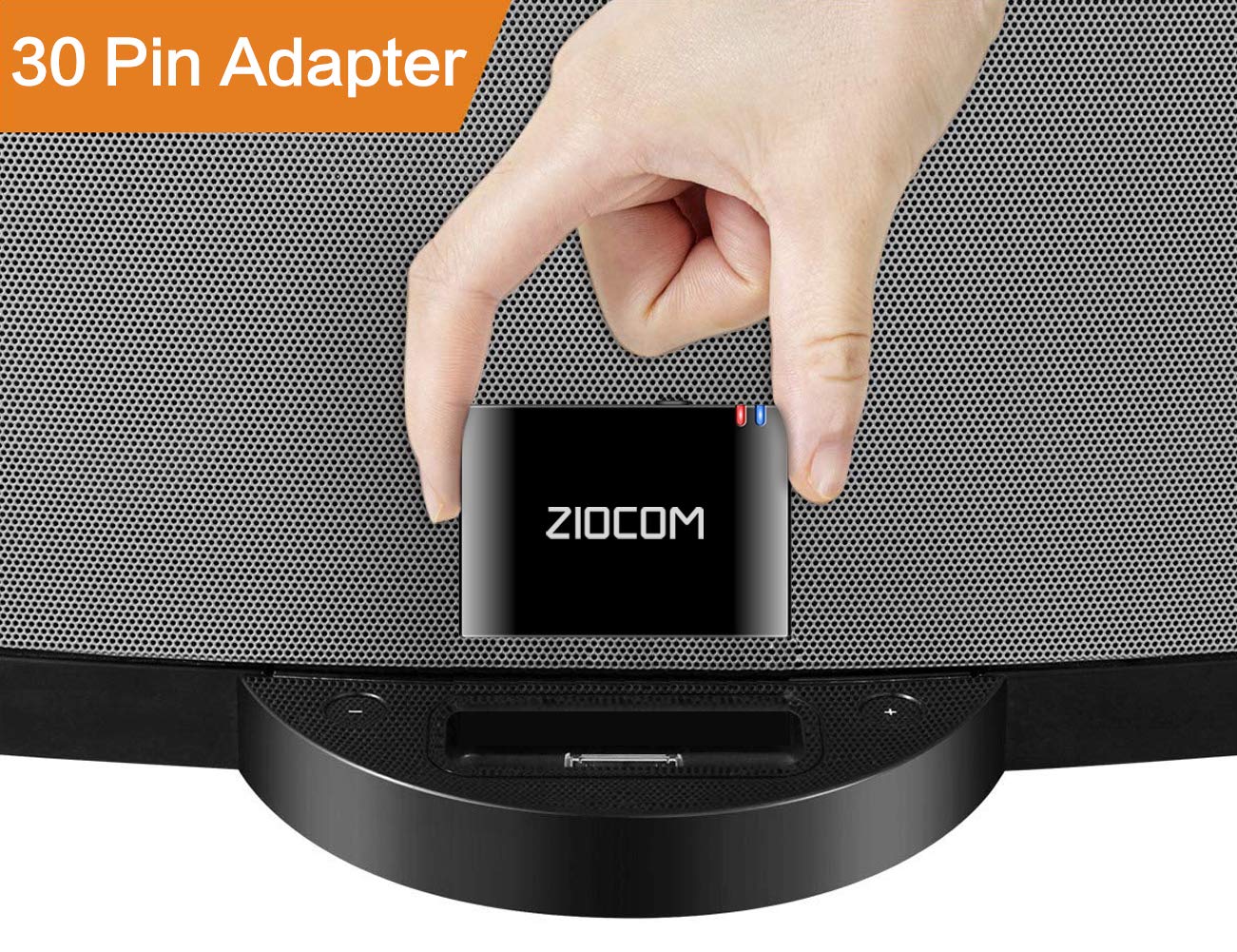 Ziocom 30 Pin Bluetooth Adapter Receiver For Bose Ipod Iphone Sounddock And Other 30 Pin Dock Speakers With 3.5Mm Aux Cable(Not For Car And Motorcycles), Black