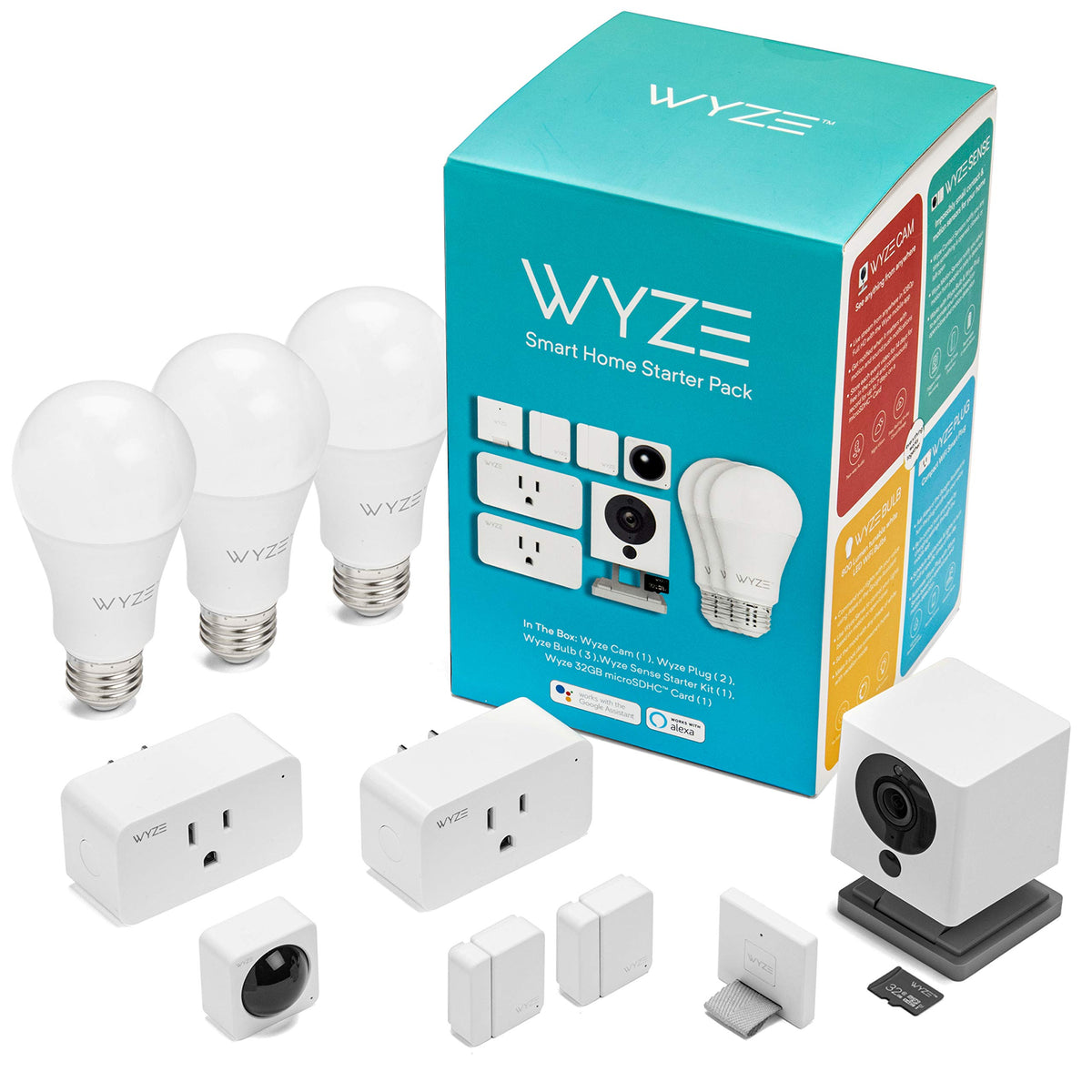 Wyze Cam 1080P Hd Indoor Smart Home Camera With Night Vision, 2-Way Audio, Compatible With Alexa & The Google Assistant