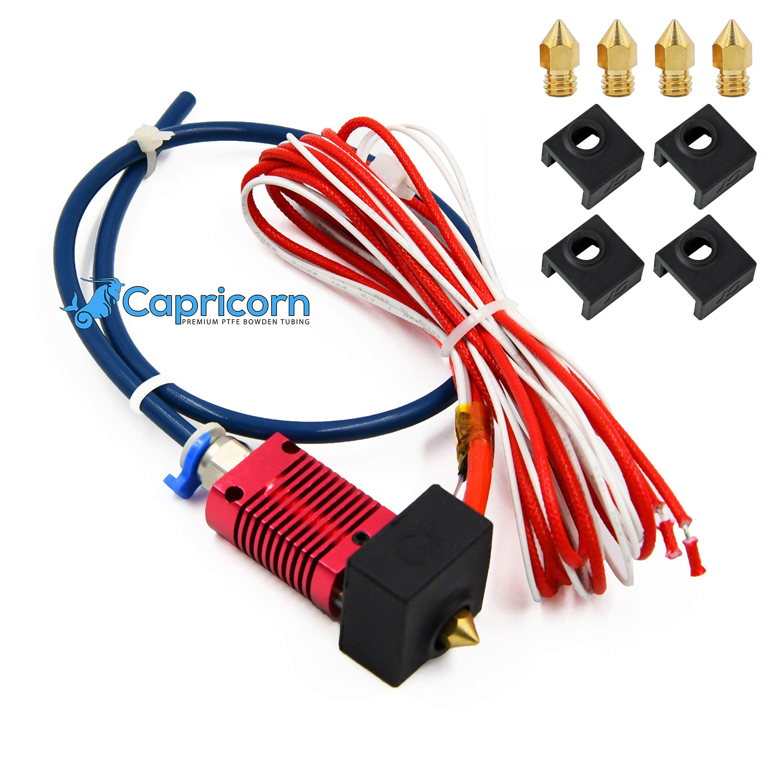 Creality Ender 3 /Pro/V2 3D Printer Assembled Extruder Mk8 Hotend Kit 24V With 0.4Mm Nozzle Upgrade With Low Friction Capricorn