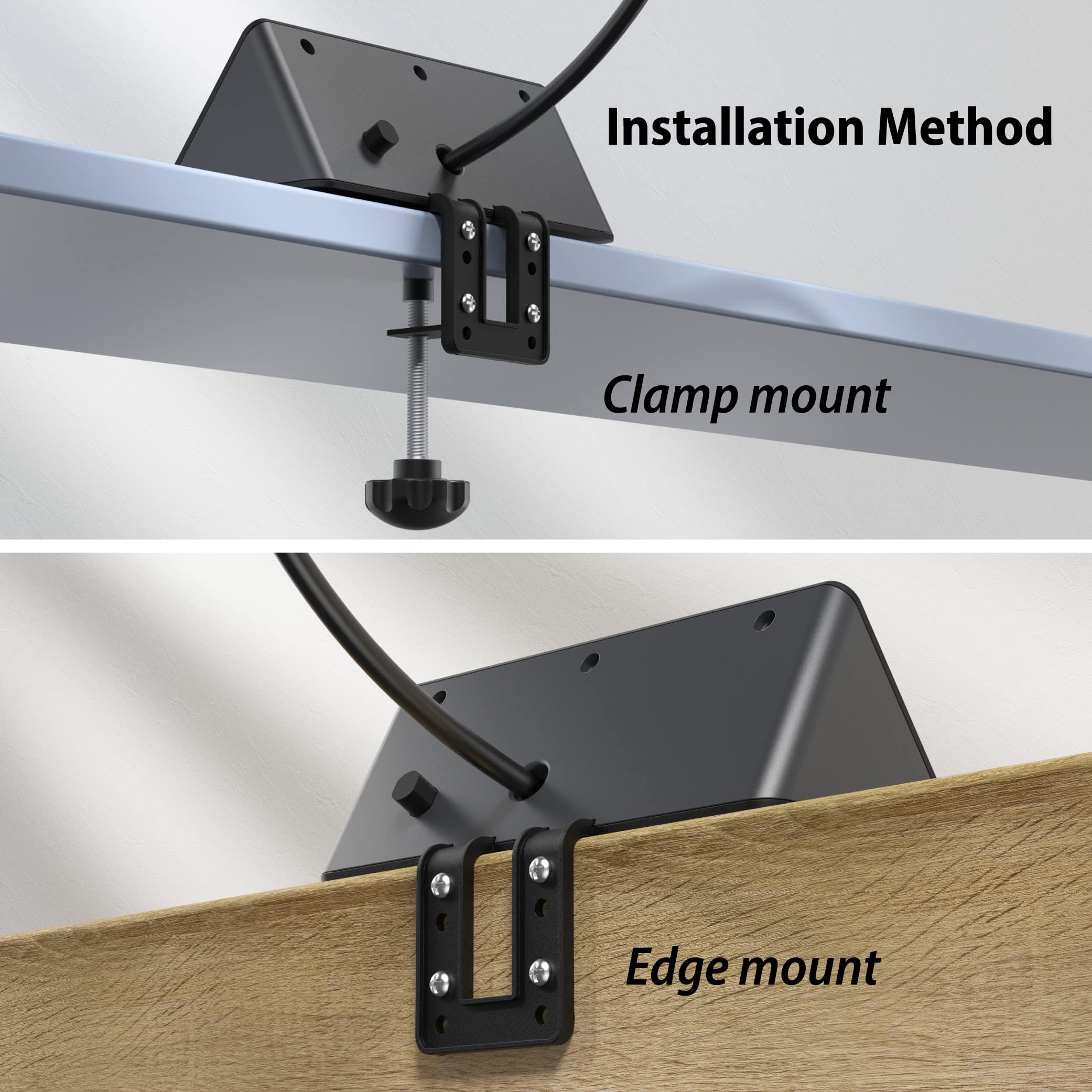 Power Charge Station Edge Clamp Mount With Usb C Ports,Tabletop Surge Protector, Desk Clamp Power Sockets With 3 Ac Outlets And