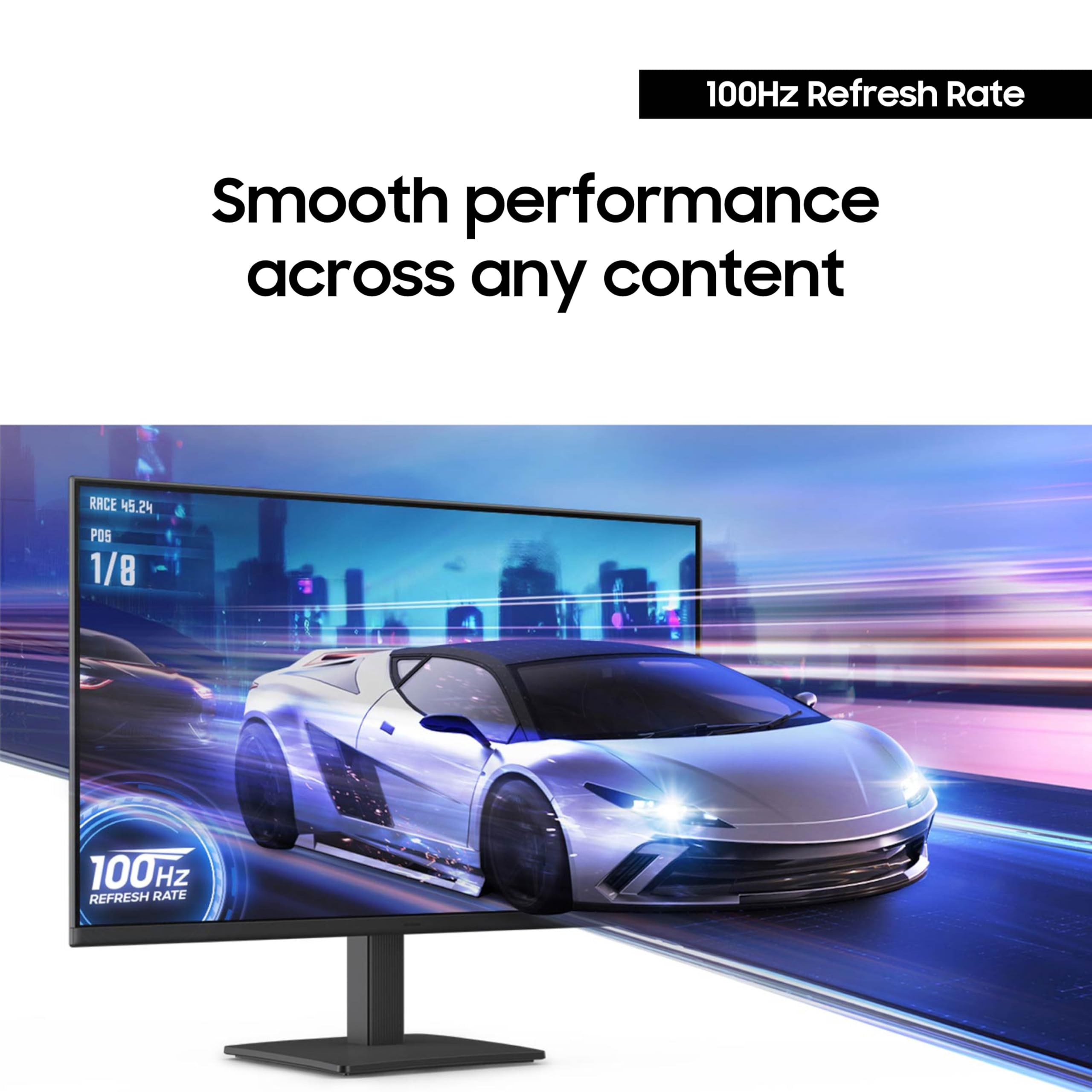 Samsung 22'' (S30Gd) Essential Monitor With Ips Panel And Tilt Only Stand, 100Hz Refresh Rate, Ergonomic Design, Advanced Eye Ca
