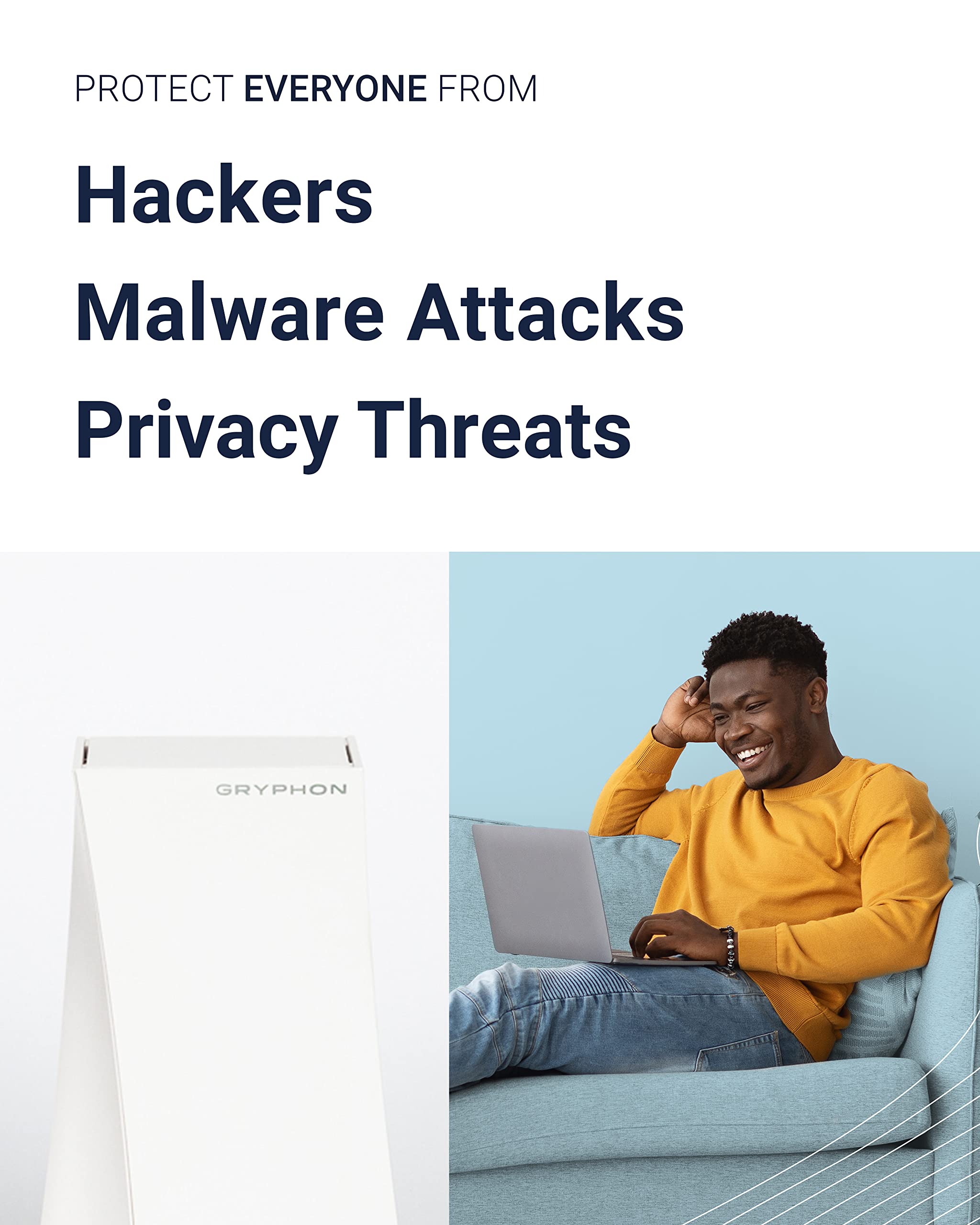 Gryphon Tower Super Fast Mesh Wifi Router 2 Pack   Advanced Firewall Security, Parental Controls, And Content Filters   Tri Band