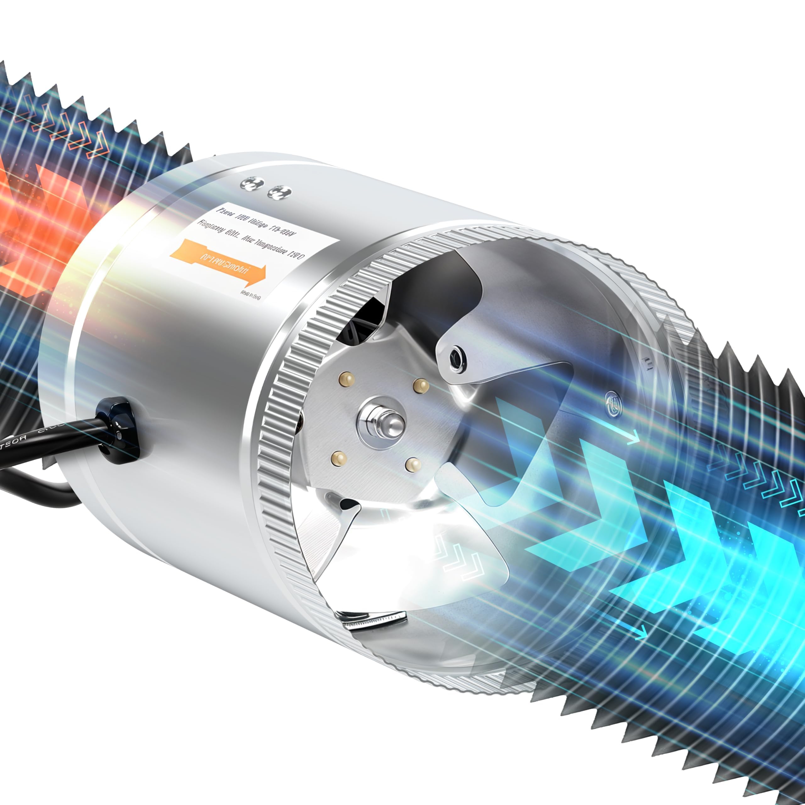 Ipower 6 Inch Inline Duct Fan 240 Cfm, Hvac Booster Exhaust Ventilation Fan With Low Noise For Basements, Bathrooms, Grow Tents,