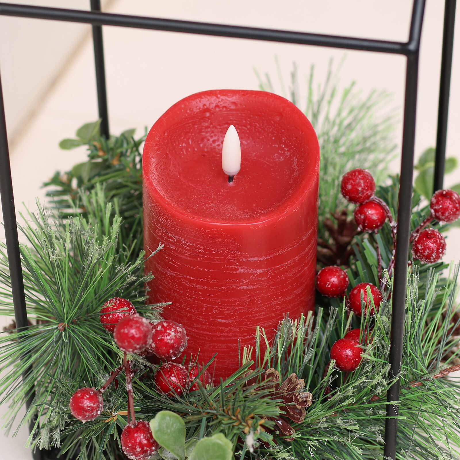 Angelloong Battery Operated Candles With Remote, Red Flickering Flameless Candles With Timer, Real Wax Electric Led Candles For