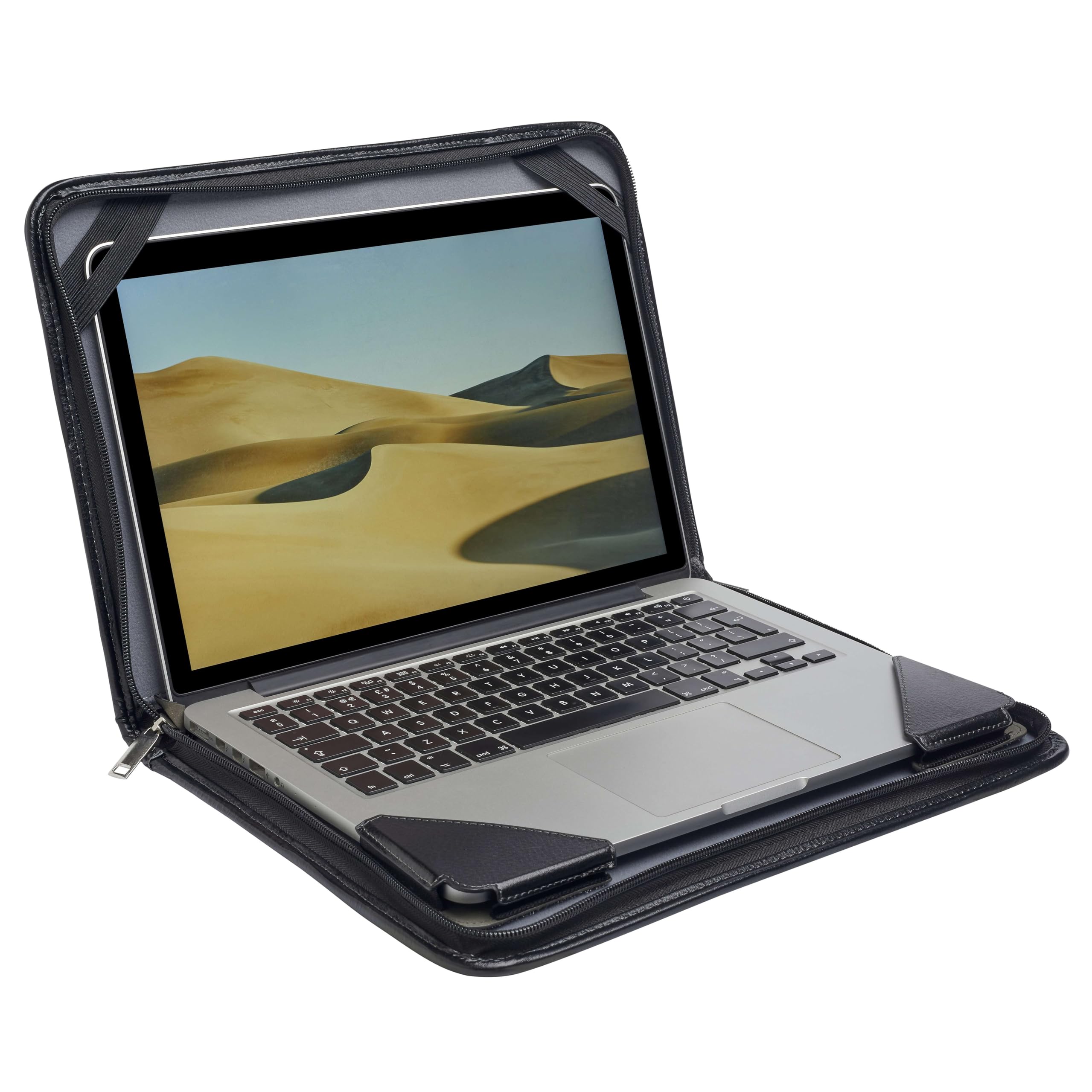 Broonel   Contour Series   Black Heavy Duty Leather Protective Case   Compatible With Msi Summit E16 Ai Studio   A1V 16'' Laptop