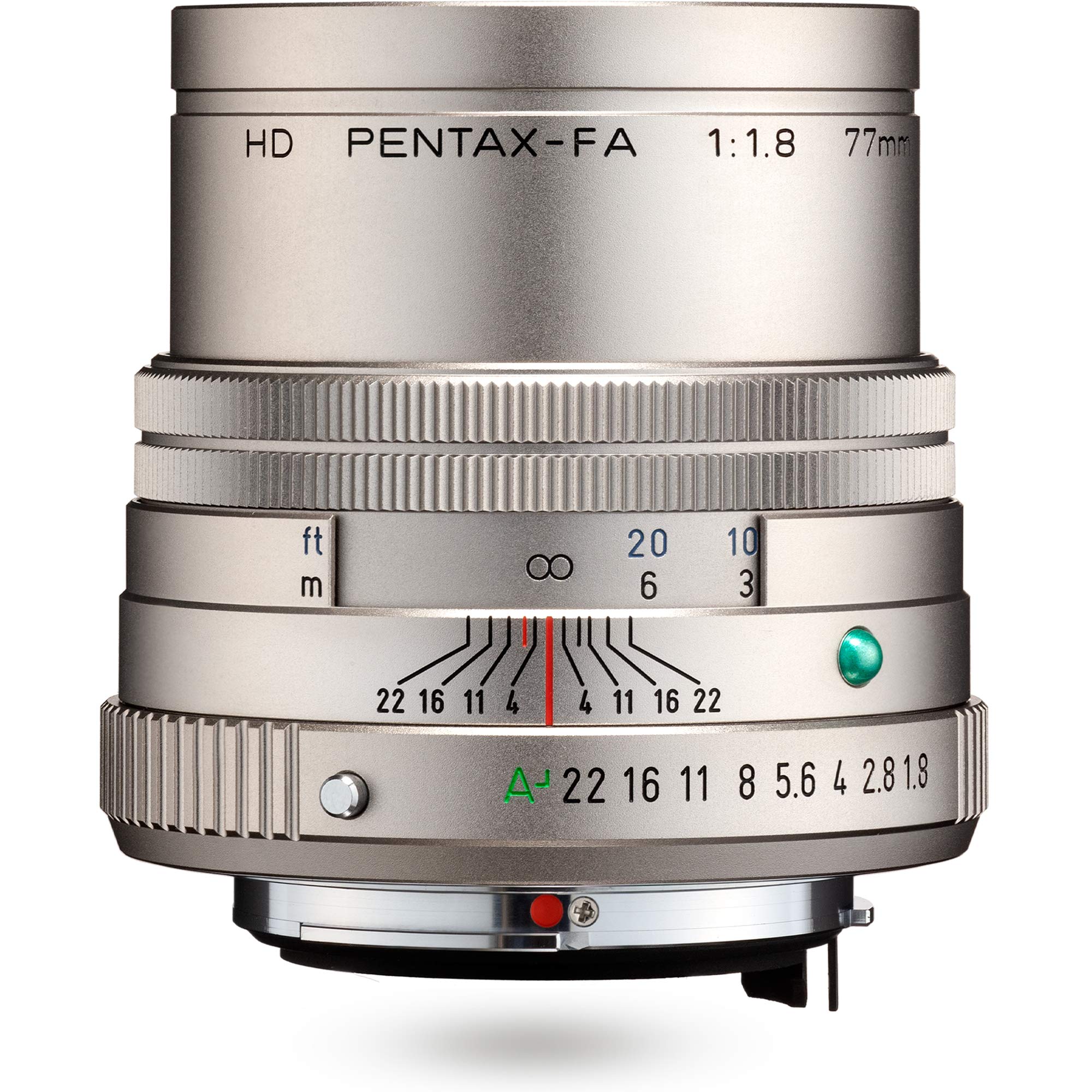 Pentax HD 77mmF1.8 Limited Silver Limited Medium telephoto Prime Lens, High-Performance HD Coating, Round Diaphragm (27890)