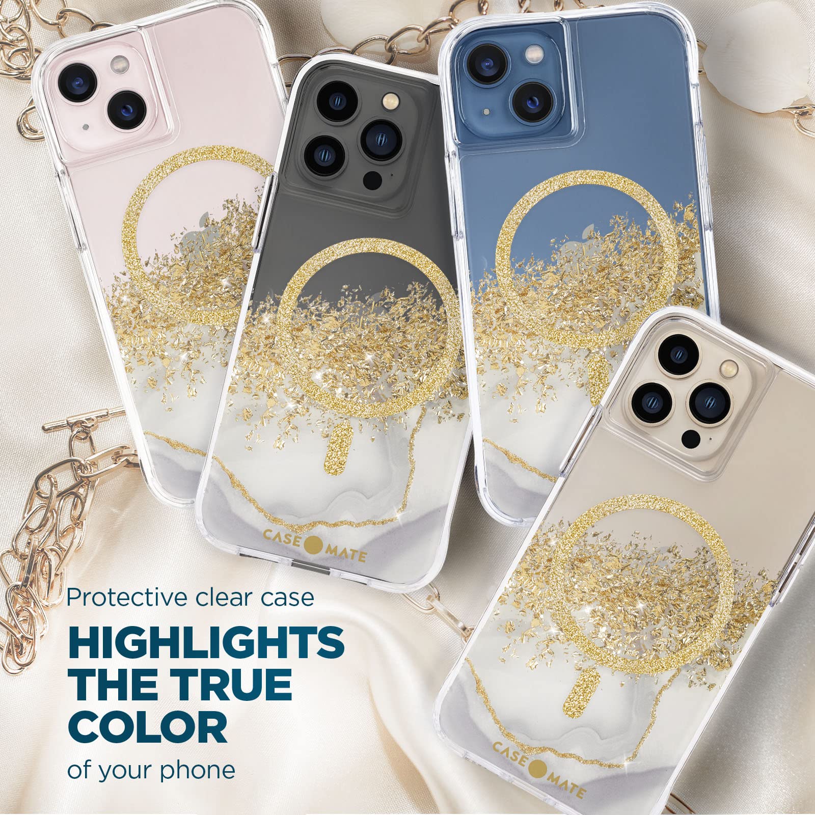 Case Mate Iphone 13 Pro Case Karat Marble Magsafe Magnetic Cover Bling Sparkle Marble 10Ft Drop Protection