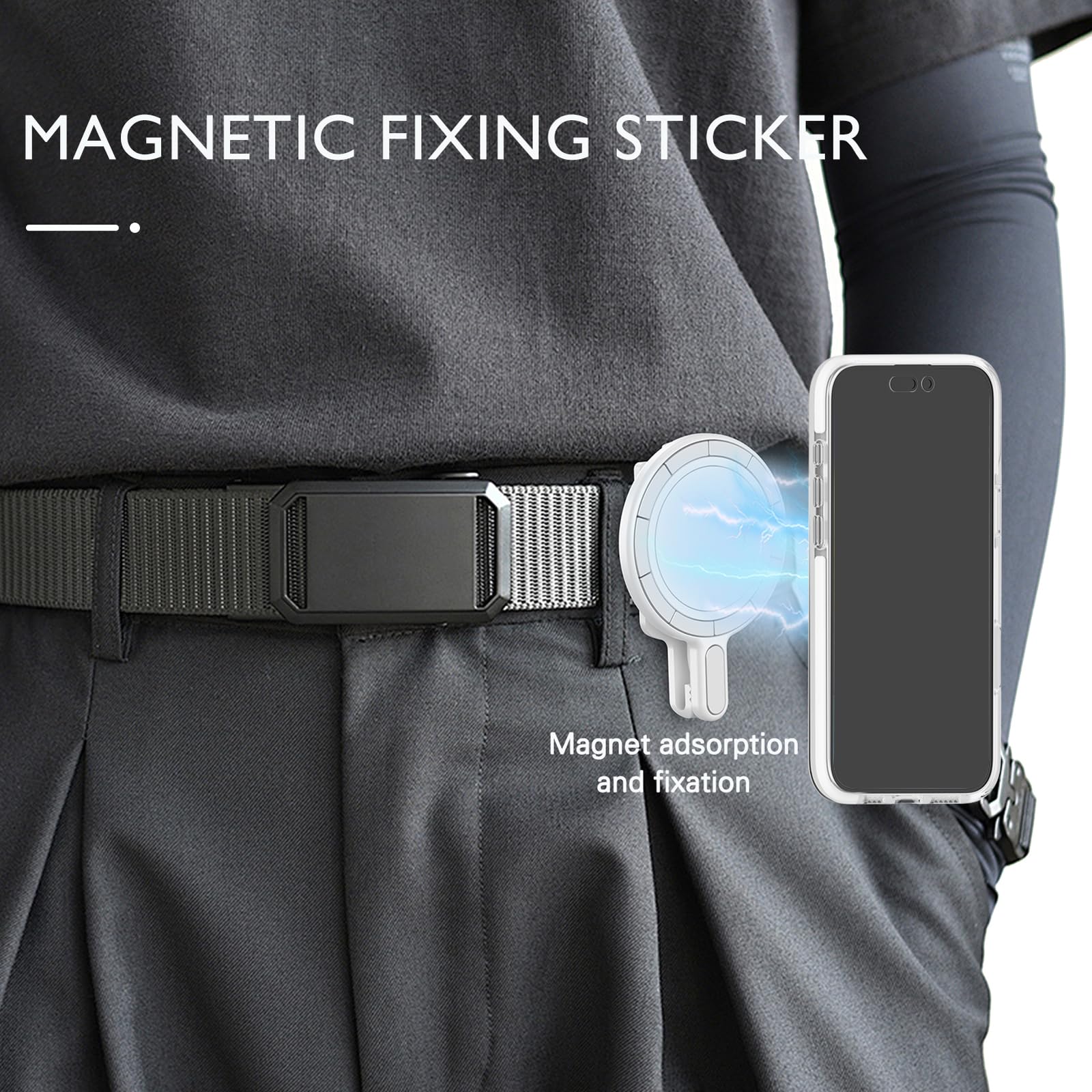 Baisrke Magnetic Belt Clip Phone Holder, Strong Magnetic Waist Clip Compatible With Phone Cases, Portable & Versatile Accessory