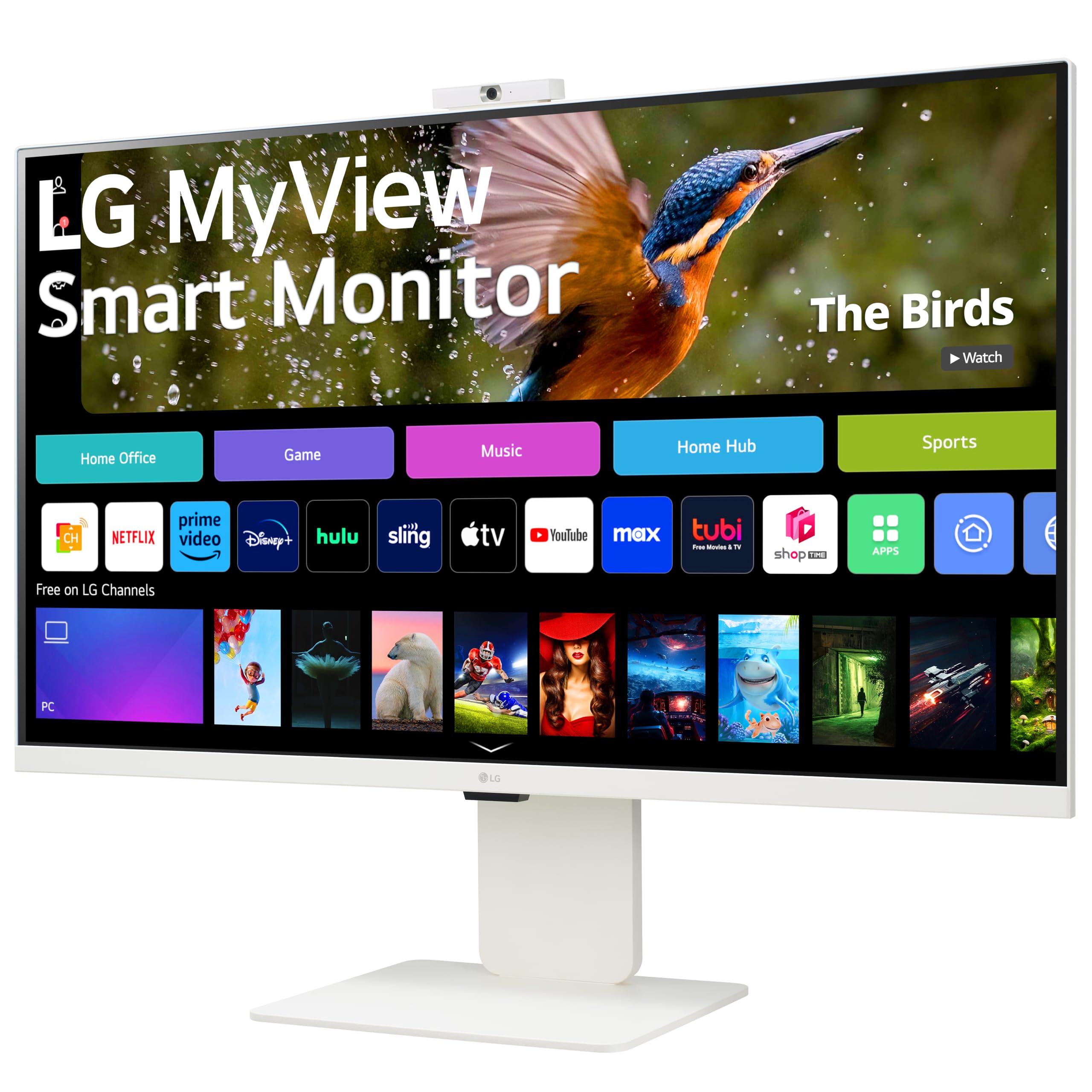 LG 32SR85U-W Smart Monitor 32-inch 4K UHD IPS webOS 23 USB-C Webcam White
