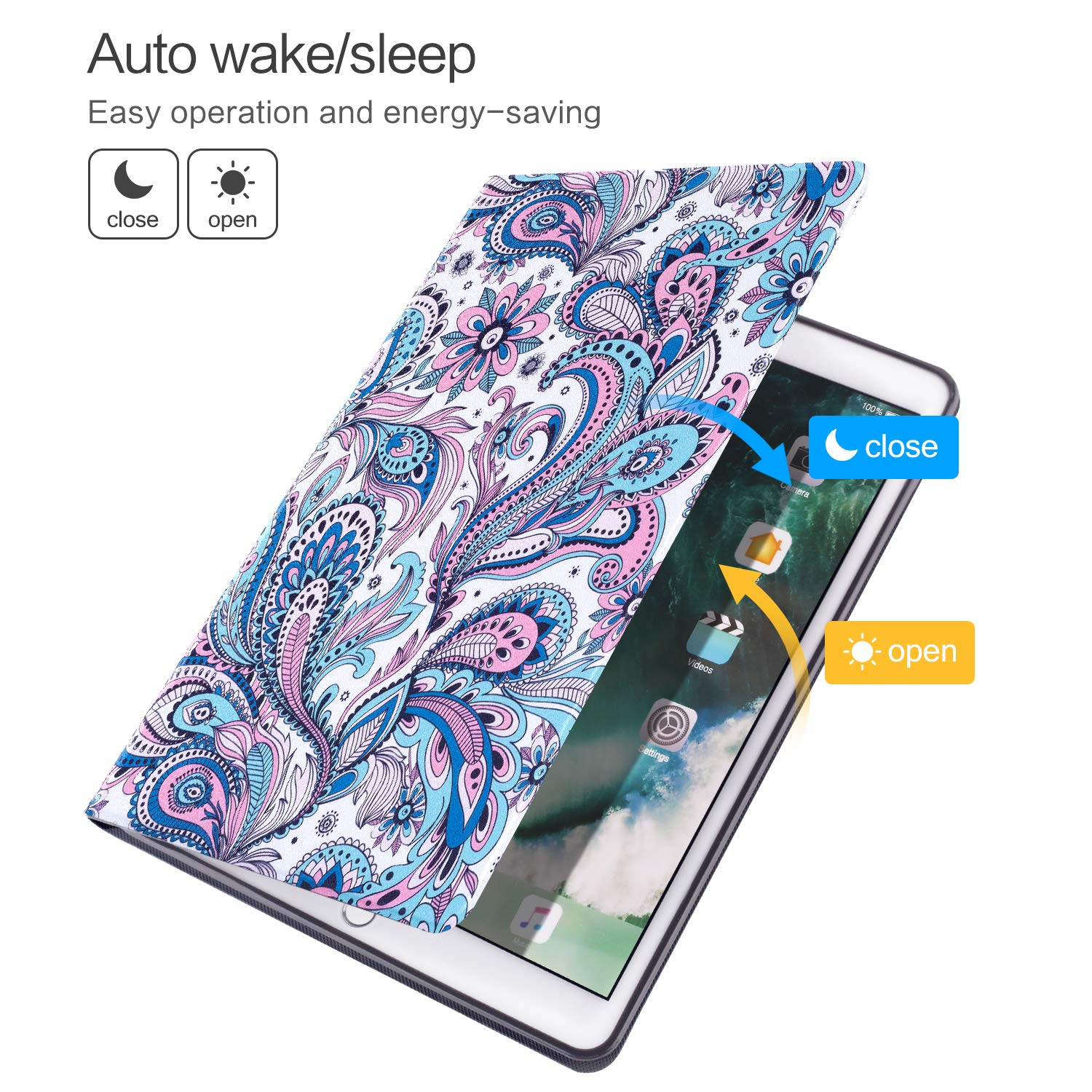 Ipad Air Case, Ipad Air 2 Case, Ipad 9.7 Inch 2017 2018 Case, Ipad 5Th 6Th Case, Vimorco Premium Leather Protector Cover, Adjust