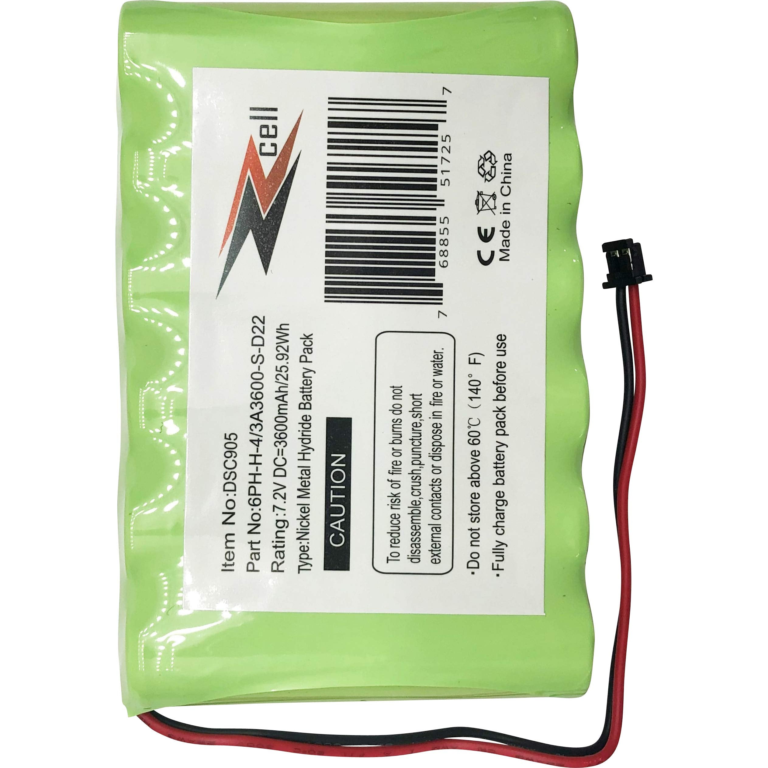 Zzcell Battery Replacement For Dsc Impassa Scw9057 Control Panel, 6Ph H 4/3A3600 S D22 Alarm System 7.2V 3600Mah (Note: Check Pa