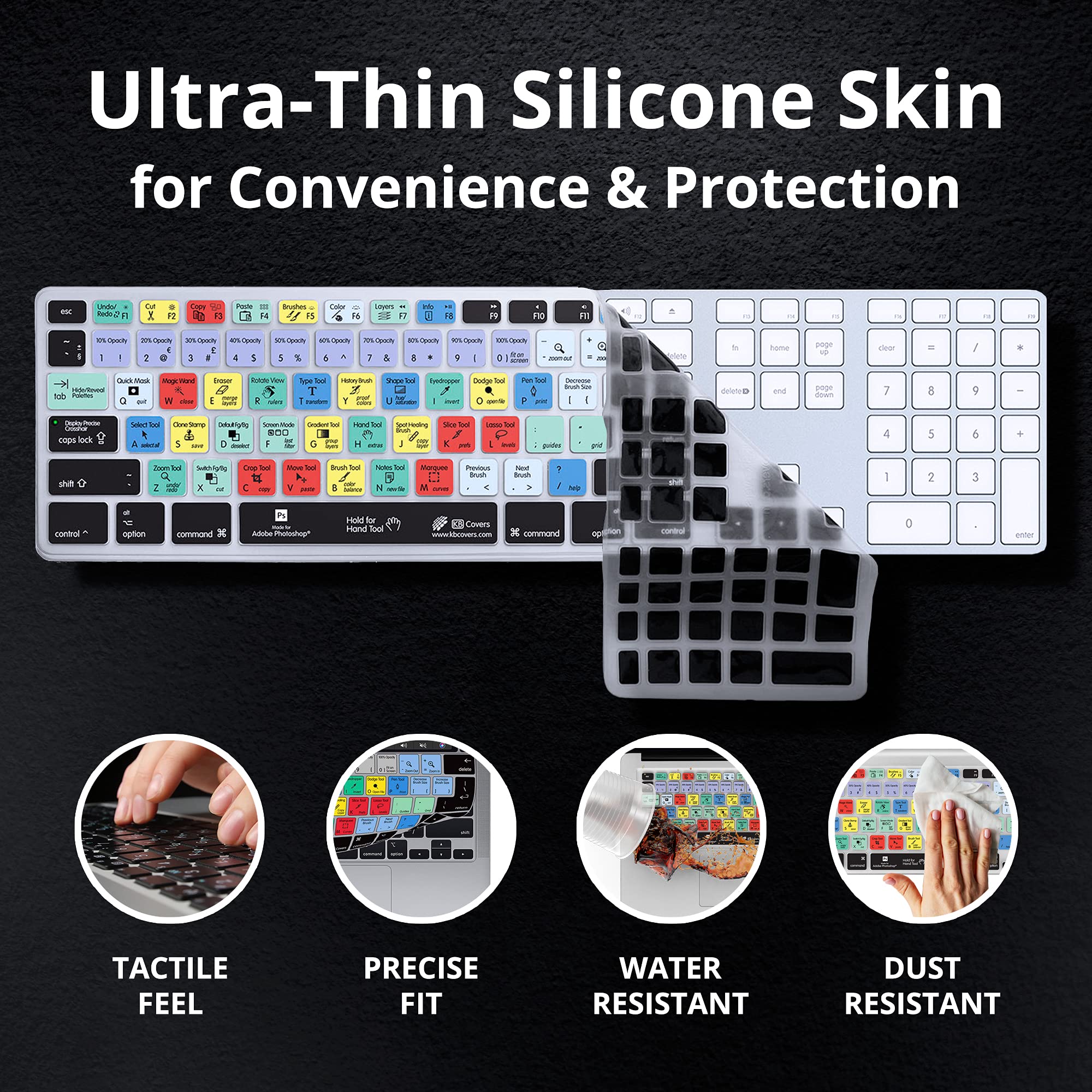 Kb Covers Keyboard Cover For Apple Ultra-Thin With Num Pad - Photoshop (Ps-Ak-Cc-2)