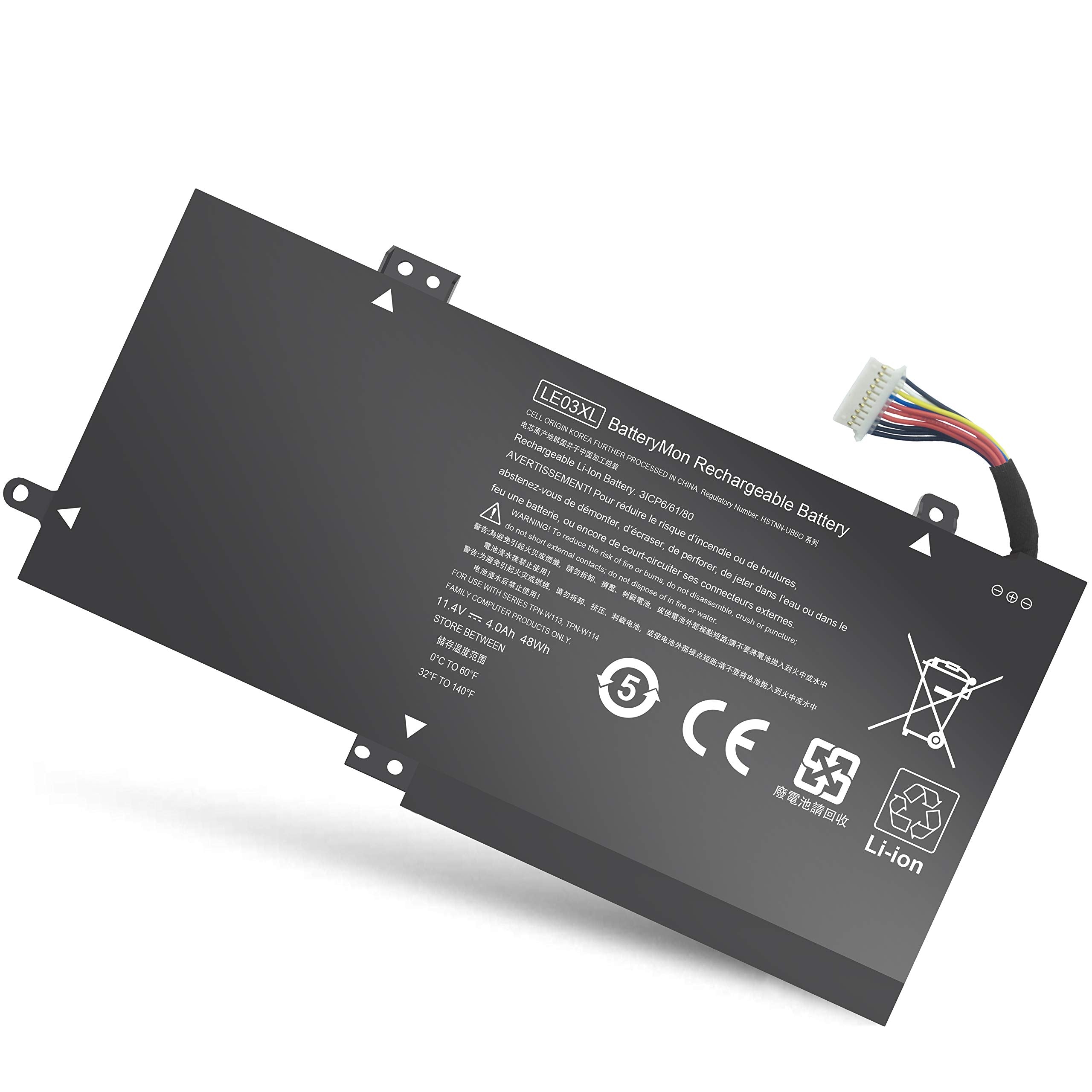 Batterymon 796356 005 Le03Xl Laptop Battery For Hp Envy X360 M6 W101Dx W102Dx W103Dx W010Dx, Pavilion X360 13 S000 15 Bk000 Seri