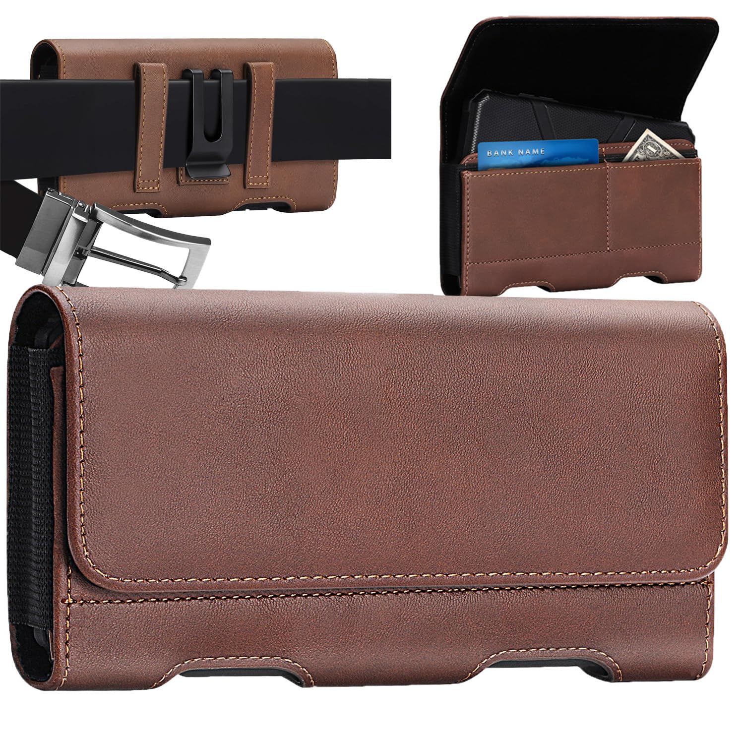 Mopaclle Phone Holster For Galaxy S23 Ultra S22 Ultra Note 20 Ultra 5G Note 10 Plus, A04 A03 A24 4G A54 A51 A71 A23 A12 A32 Leat