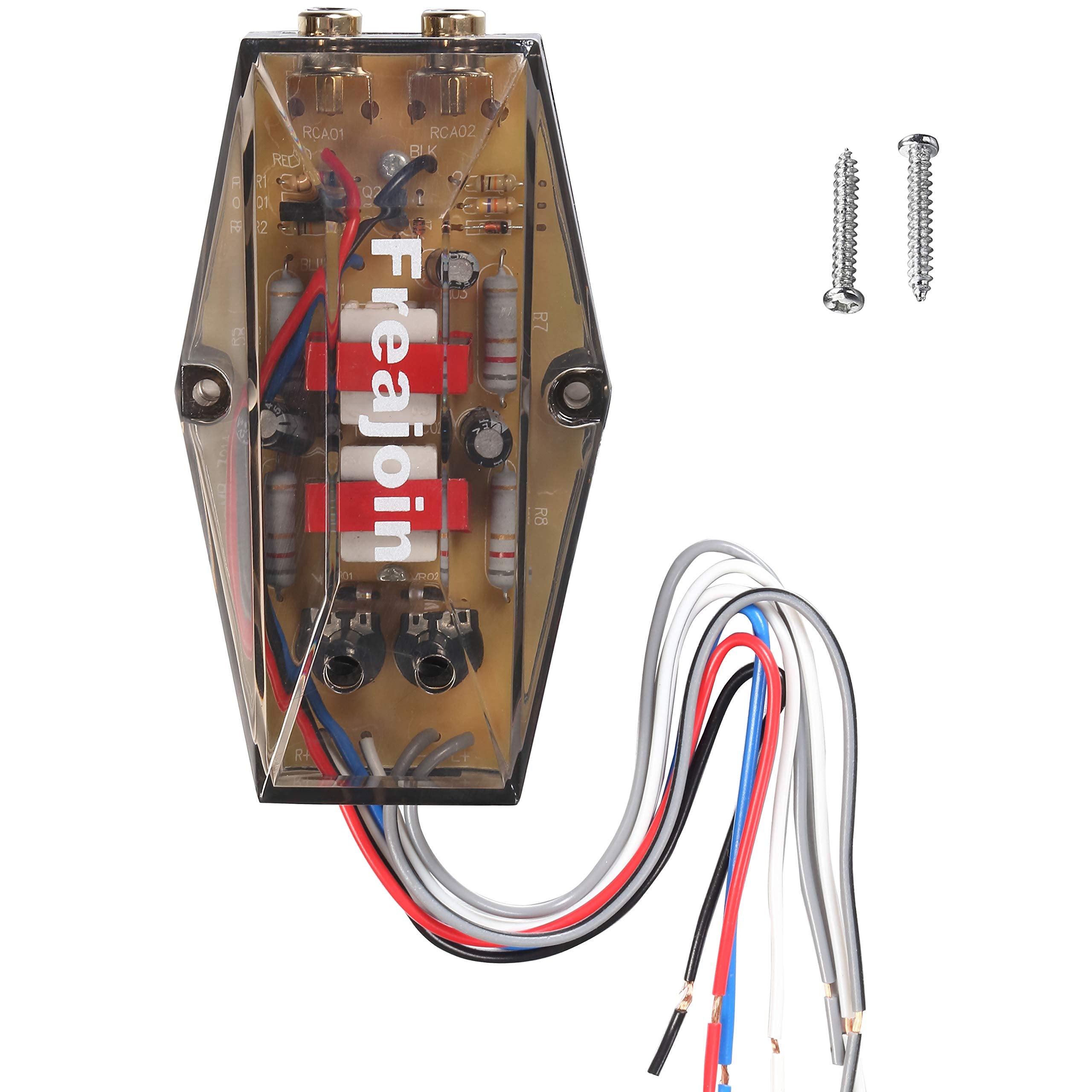 Freajoin 2 Channel High Low Level Converter Speaker Cable To Rca Adapter With Remote Output