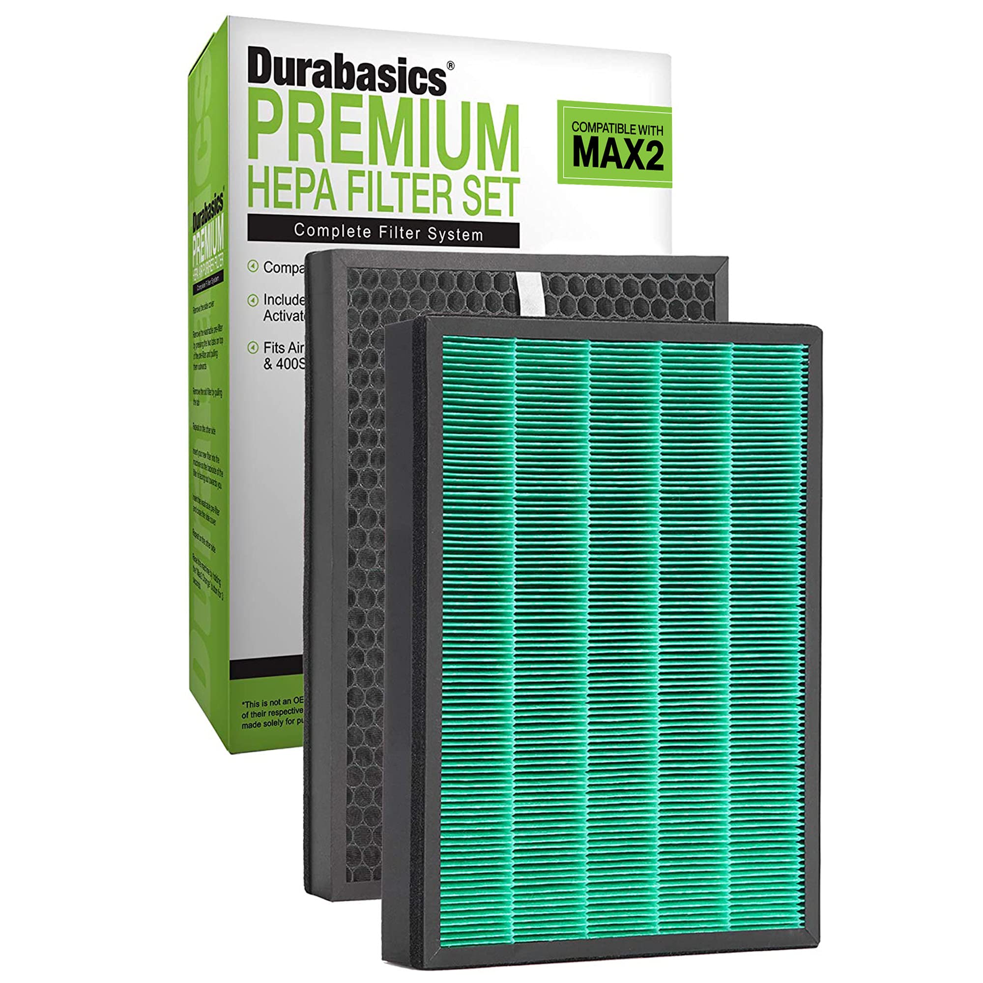 Coway Filter Replacement For 400/400S Airmega Max 2, High Performance True Hepa And Activated Carbon Filter For Air Purifier, 2 