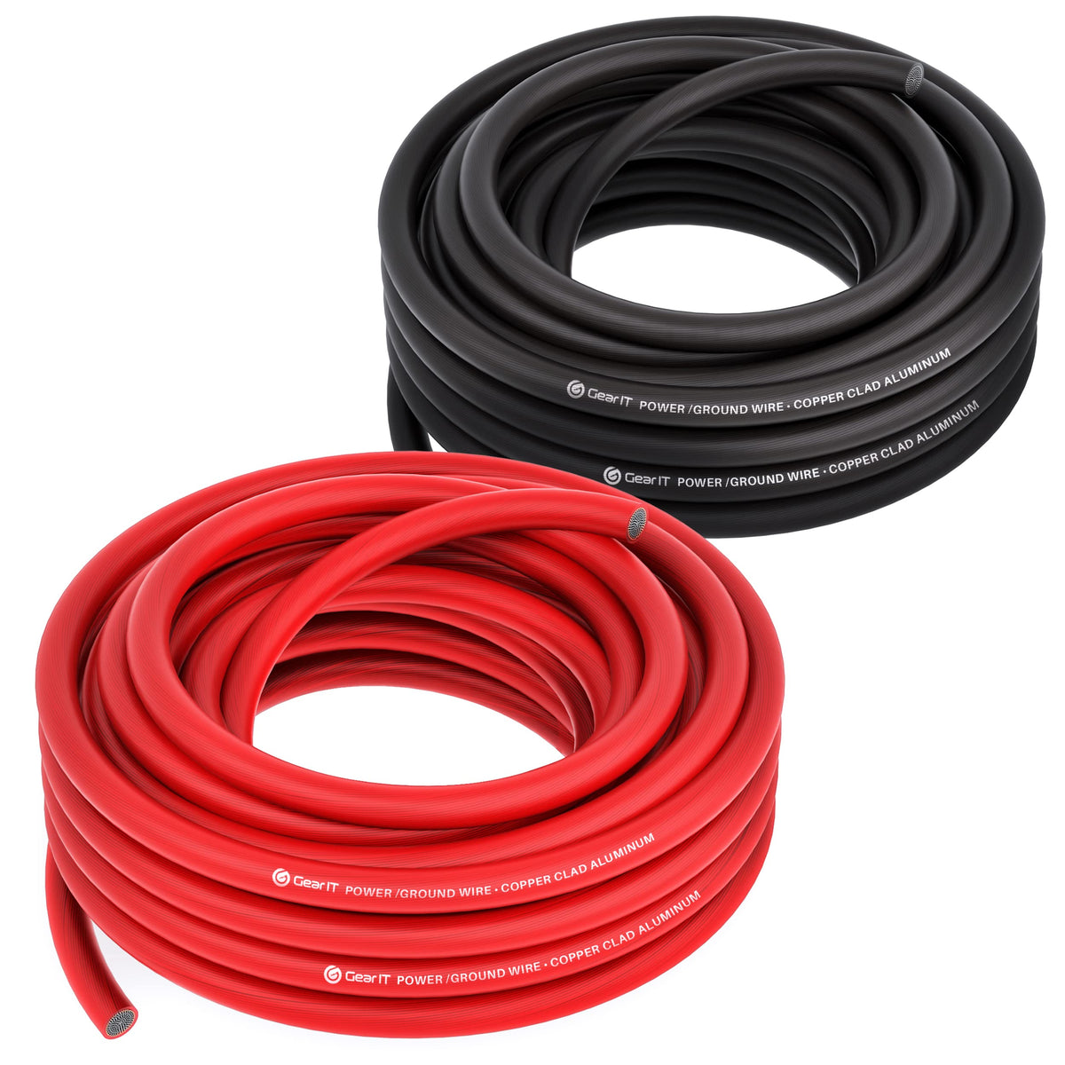 Gearit 16 Gauge Wire (50Ft Each   Black/Red) Copper Clad Aluminum Cca   Primary Automotive Power/Ground For Battery Cable, Car A
