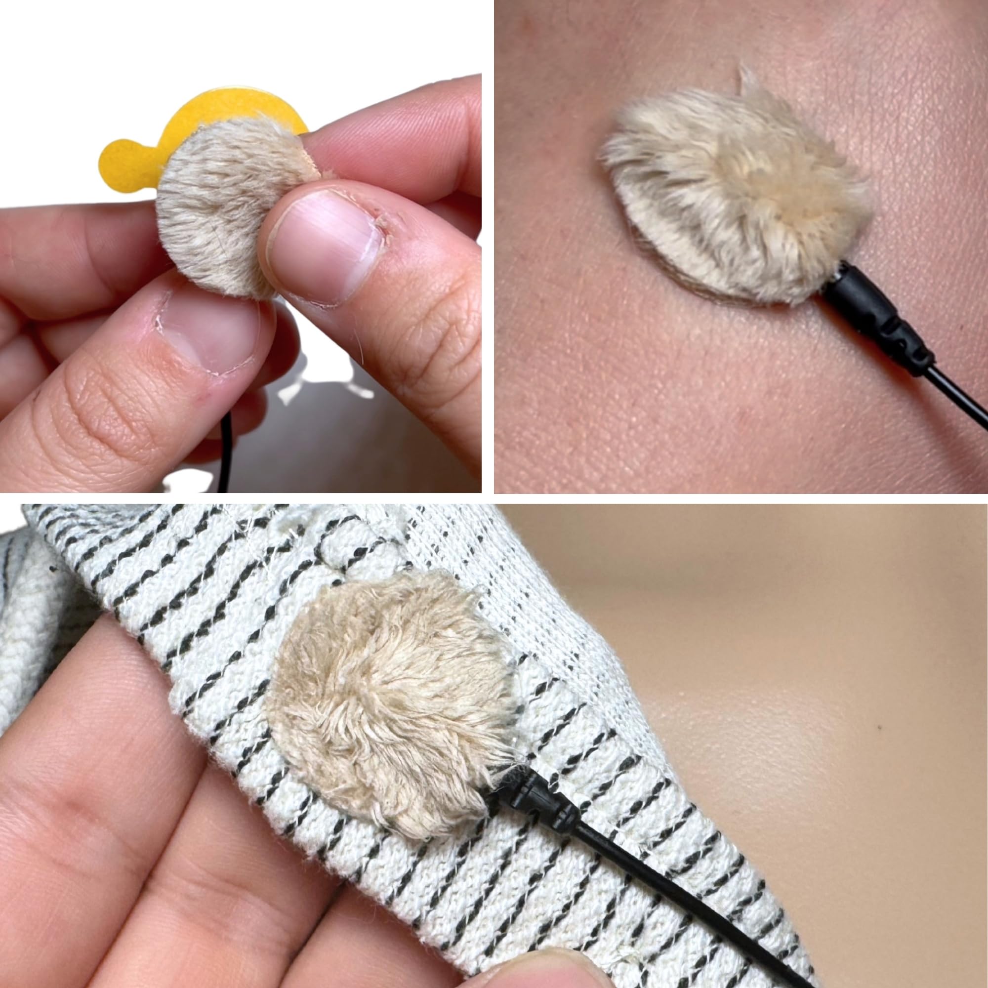 Ursa Plush Circles   5Mm Length Short Fur Lav Covers Reusable  Super Soft 25Mm Diameter (100X Circles, Beige)