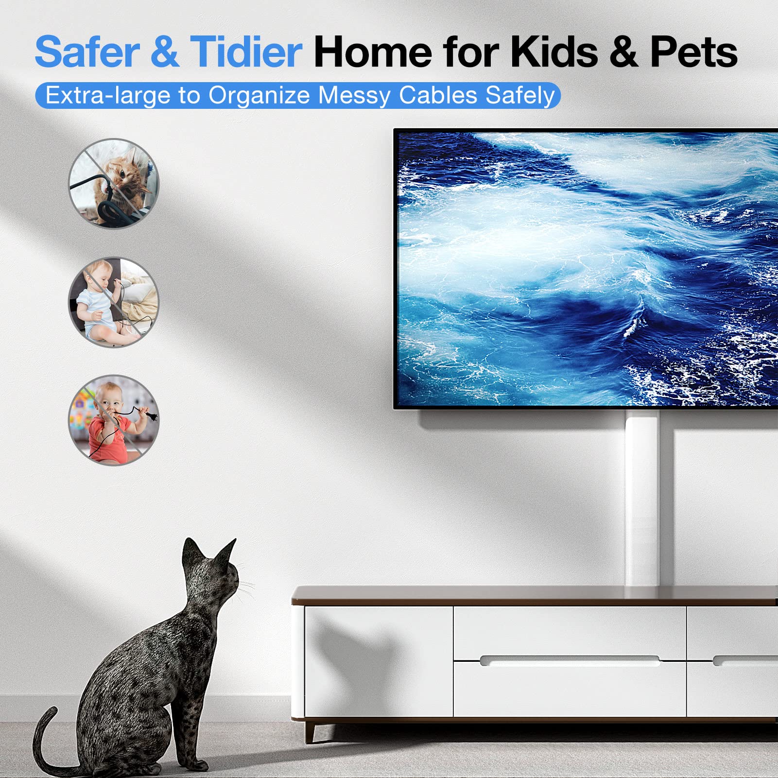 Delamu Cord Hider, 62.8In Cord Covers For Wires On Wall, Cable Hider Cable Management, Wire Hiders For Tv On Wall, Wire Covers F