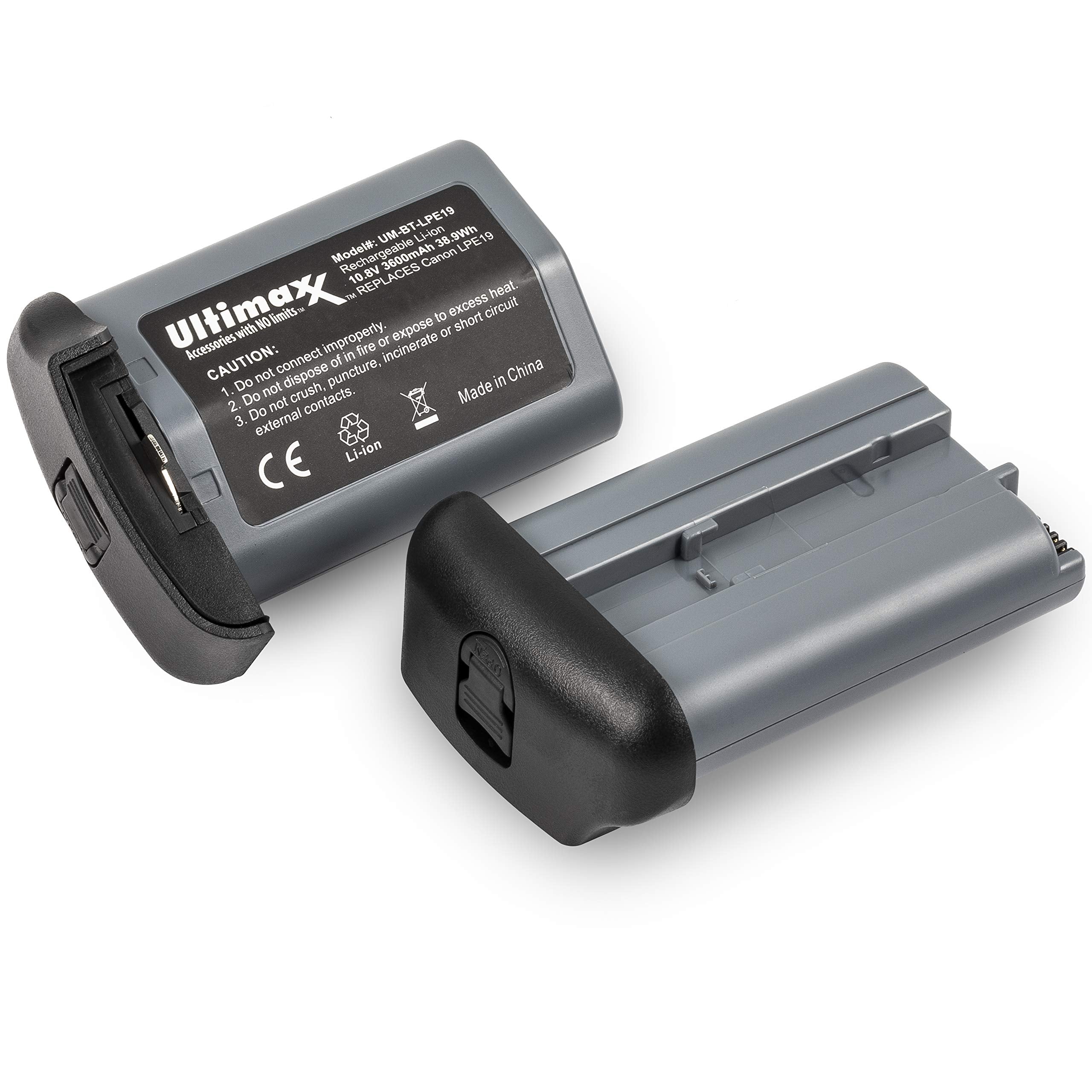 Ultimaxx Lp E19 Ultra High Capacity Lithium Ion Rechargeable Batteries (X2), Compatible With Eos 1D X Mark Iii, 1D X Mark Ii, 1D