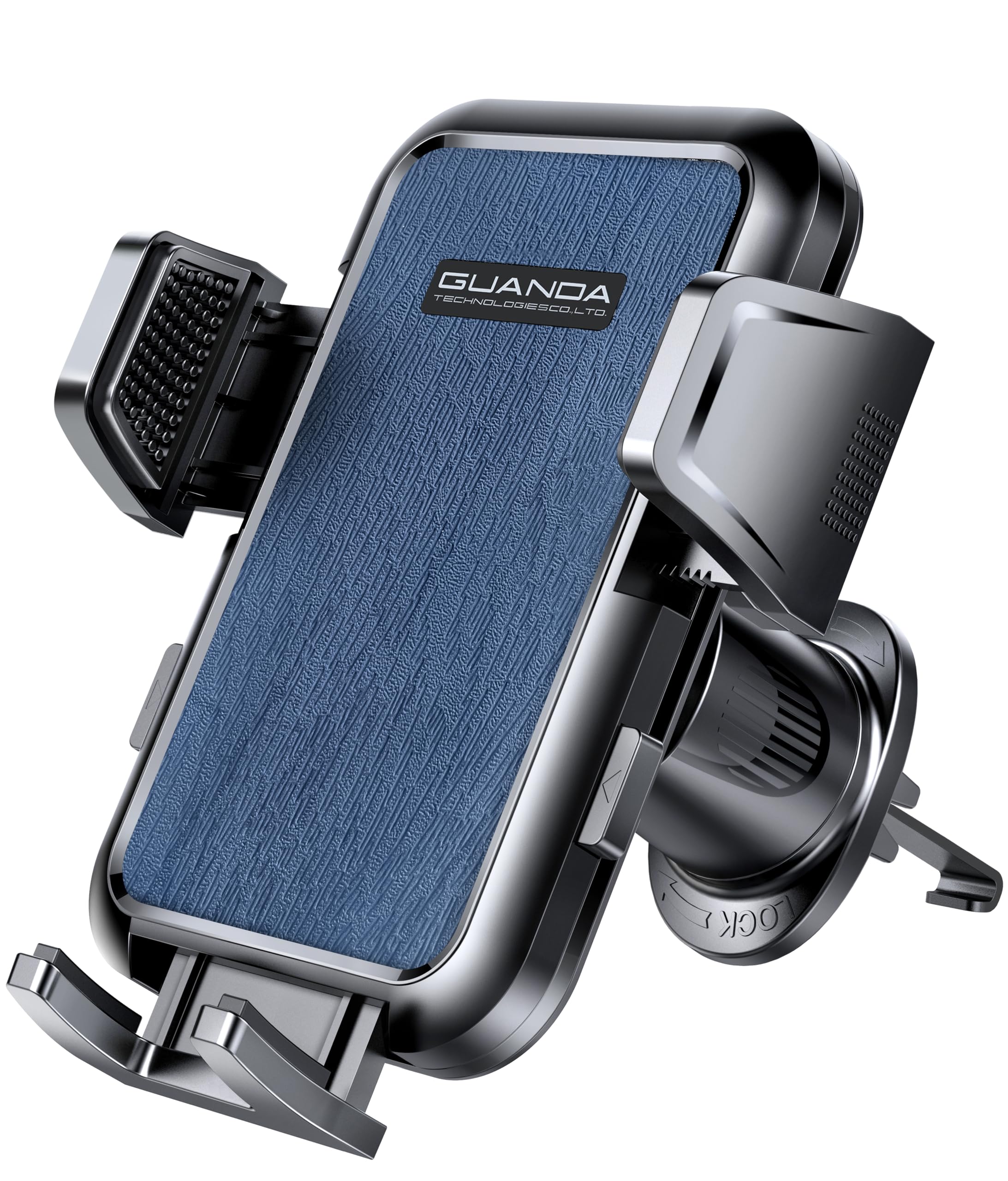 Phone Mount For Car Vent, Easy Clamp Hands Free With Military Grade Protection, Big Phone And Thick Case Friendly, Compatible Wi