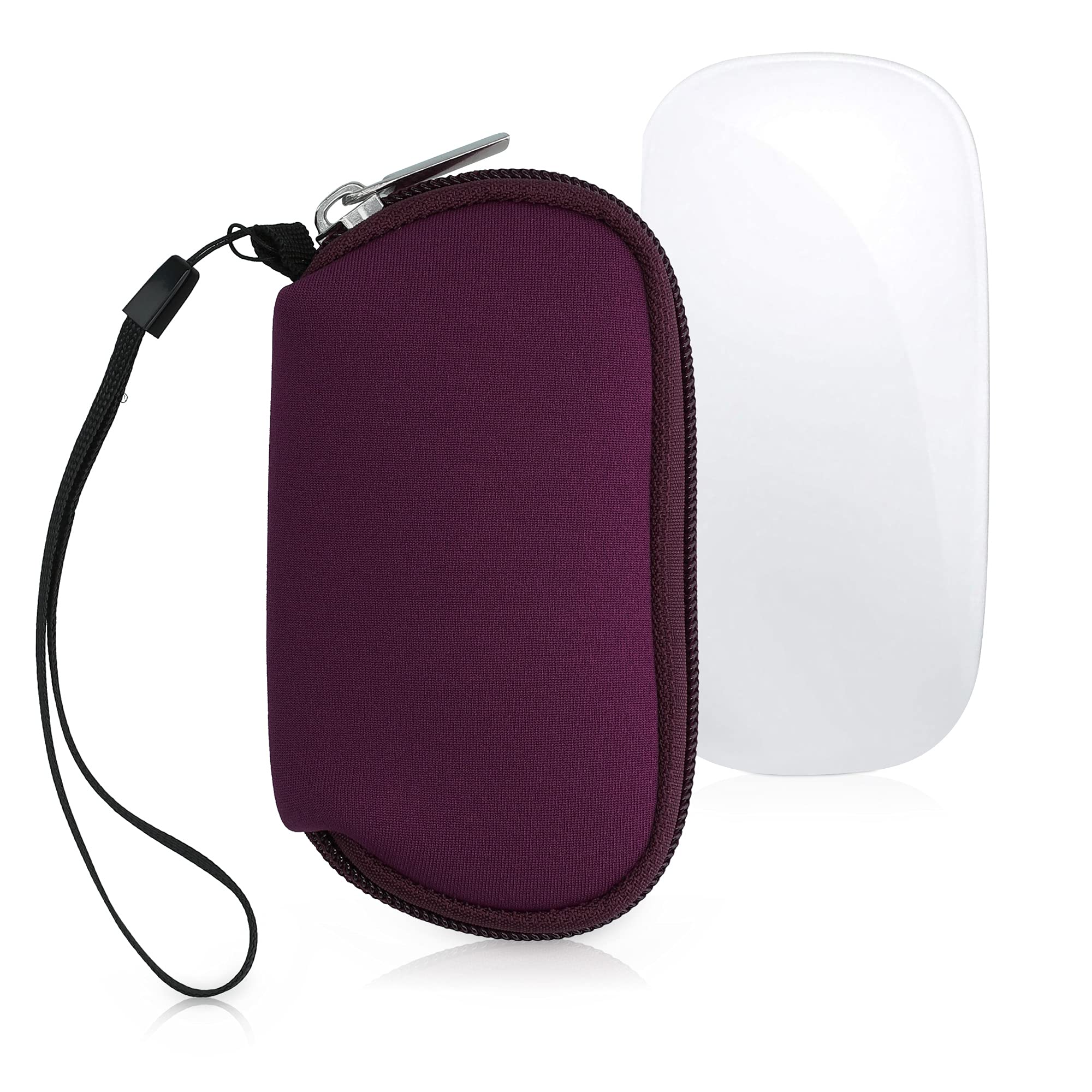 Kwmobile Neoprene Case Compatible With Apple Magic Mouse 1/2   Case For Mouse Soft Pouch Carry Bag   Berry