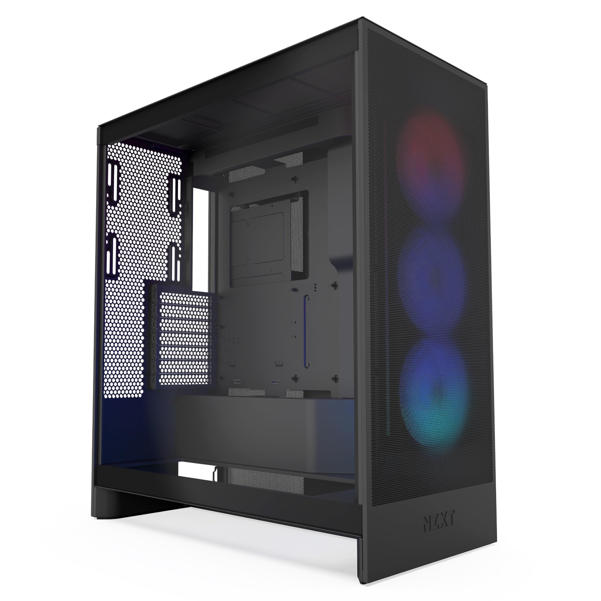 Nzxt H7 Flow Rgb 2024 | Mid Tower Atx Airflow Case With Rgb Fans | Supports Bottom Fans For Direct Gpu Cooling | Includes 360Mm