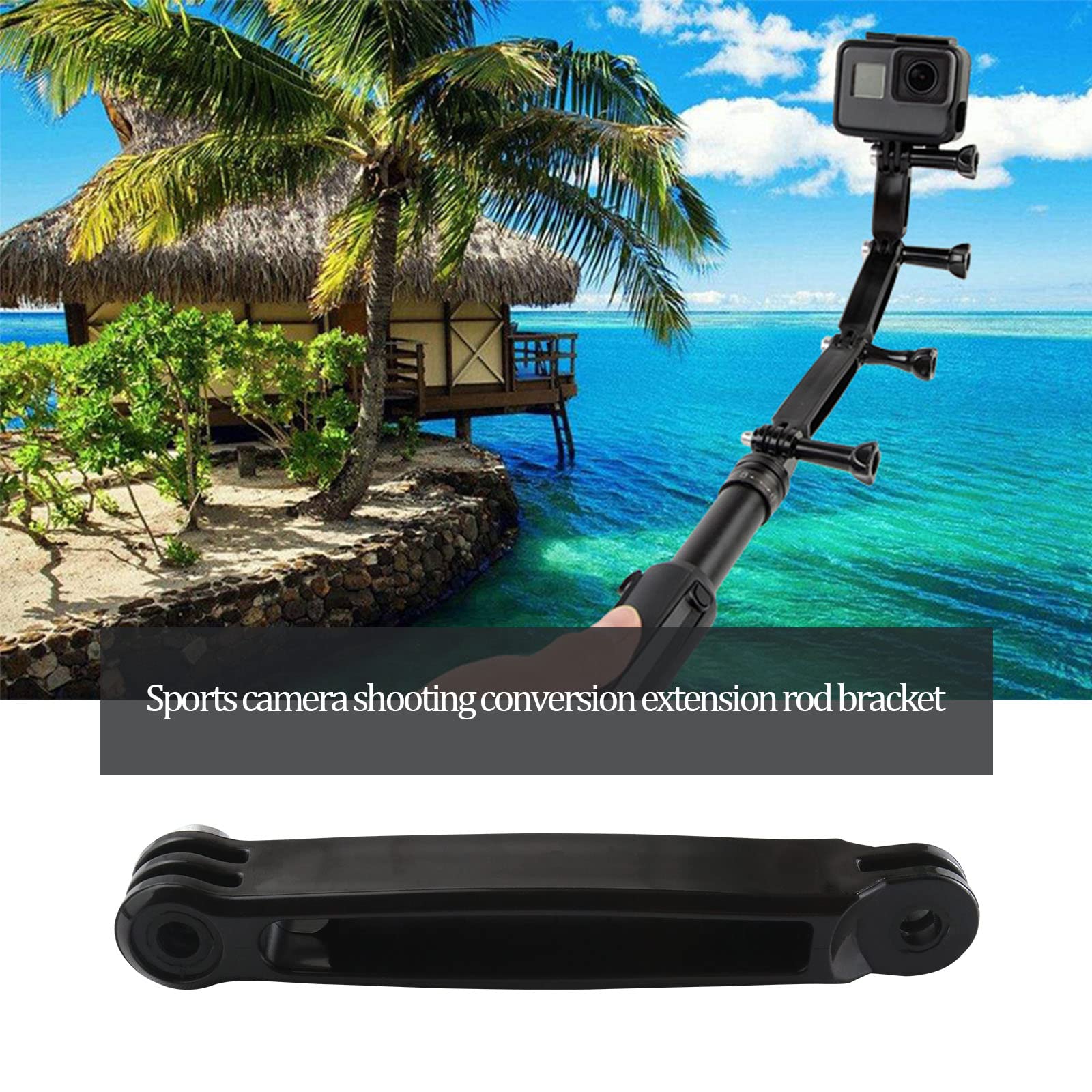 Ecsing 1 Set 3 In 1 Extension Arm Mount Kit Compatible With Sjcam Compatible With Insta360 Action Cameras Portable Extension Arm