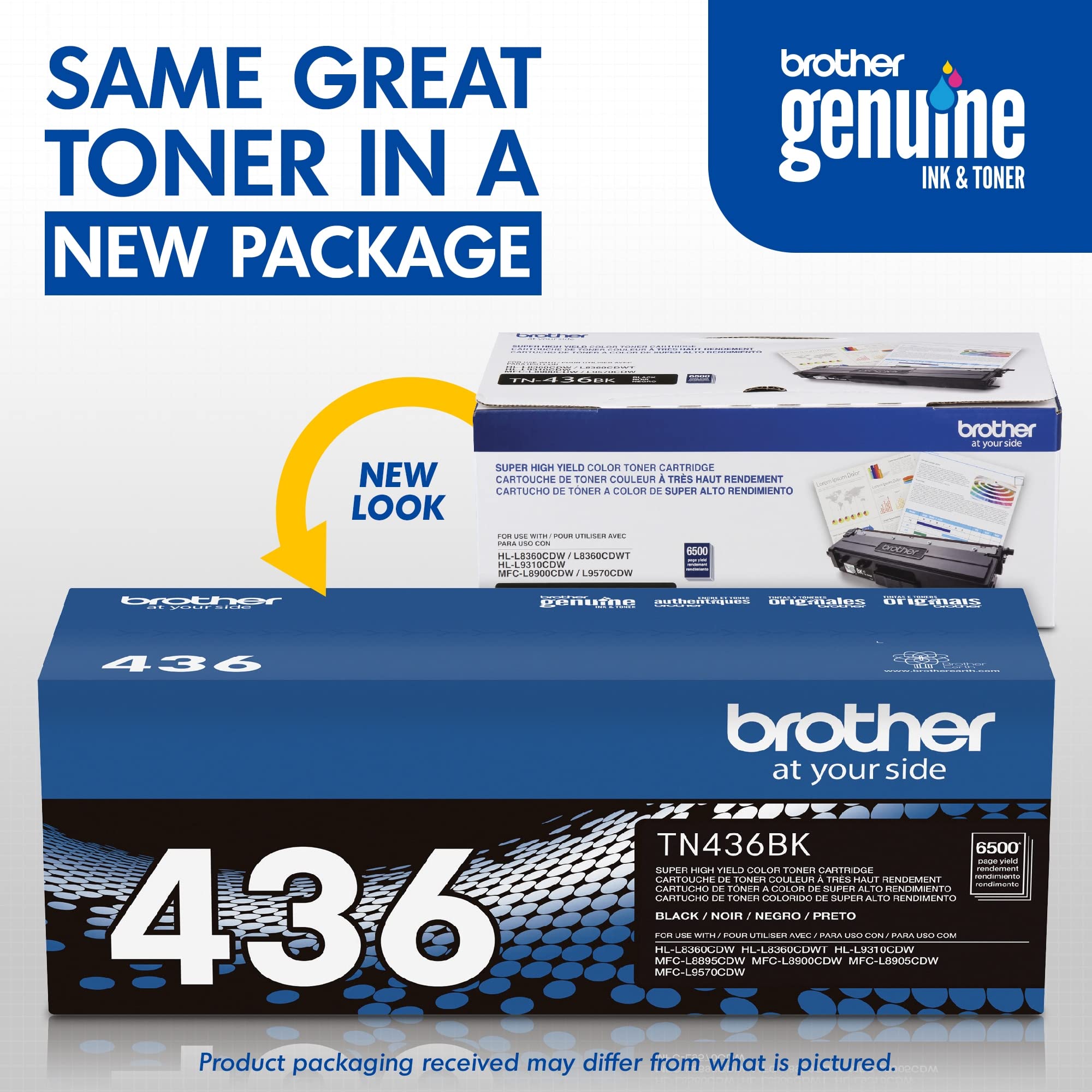 Brother Tn436Bk Super High Yield Toner Retail Packaging, Black