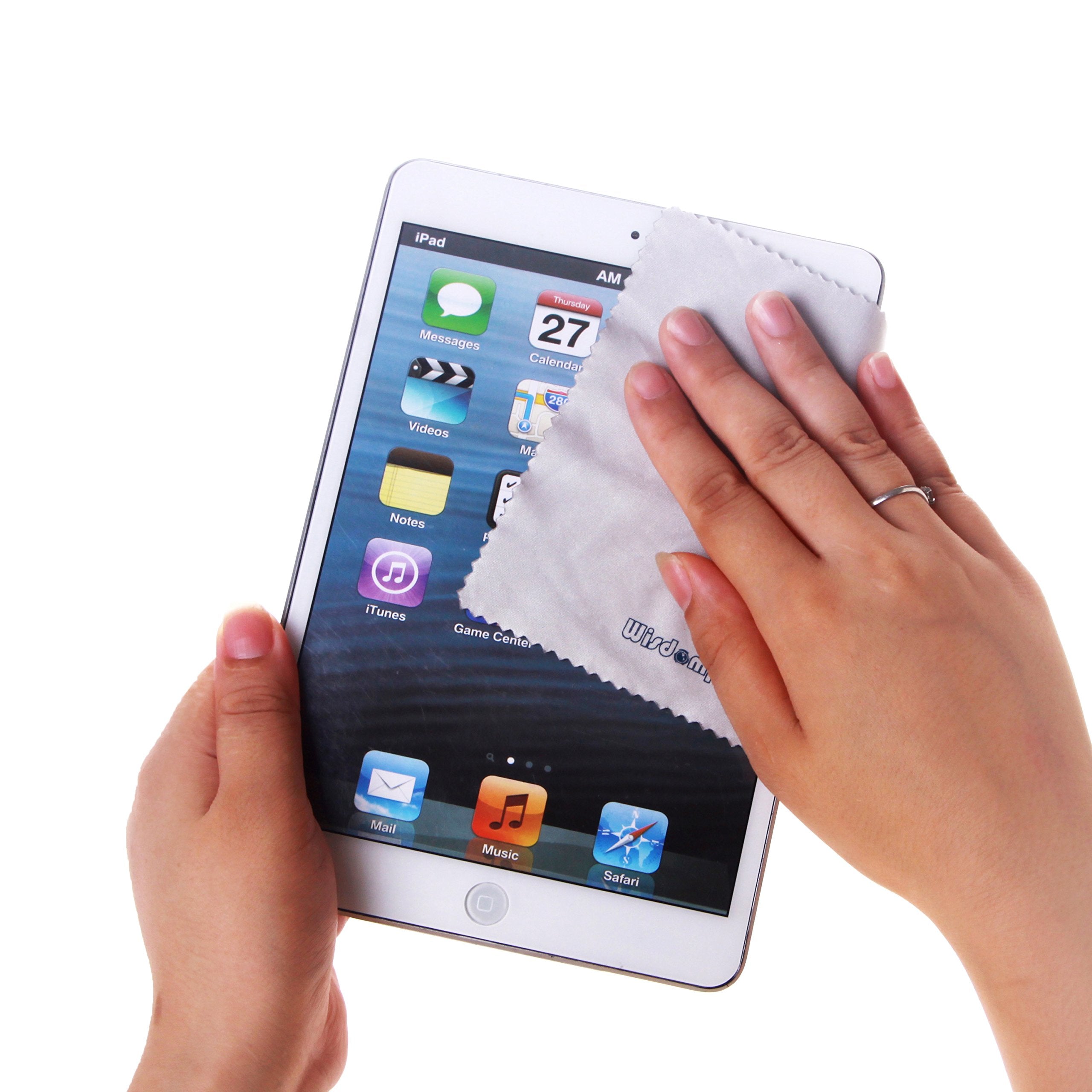 Wisdompro 12 Pack 4/4.75/6 Inch Microfiber Cleaning Cloth For Camera Optical Lens, Glass, Cell Phone, Ipad, Tablet, Laptop, Lcd