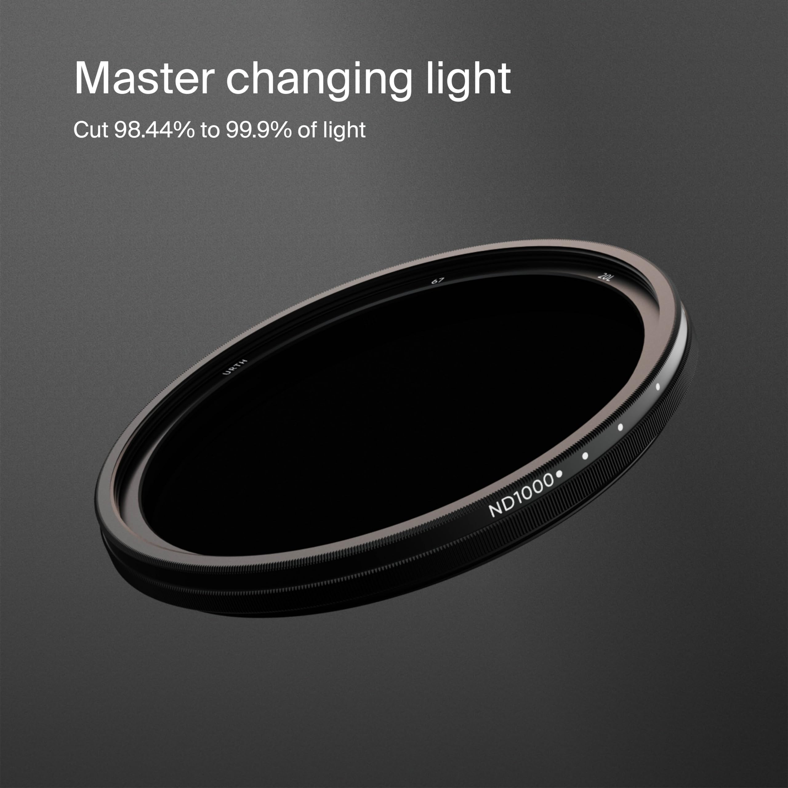 Urth 55Mm Nd64 1000 Variable Nd Lens Filter (Plus+)   6 10 Stop Range, Ultra Slim 20 Layer Nano Coated Neutral Density Filter Fo